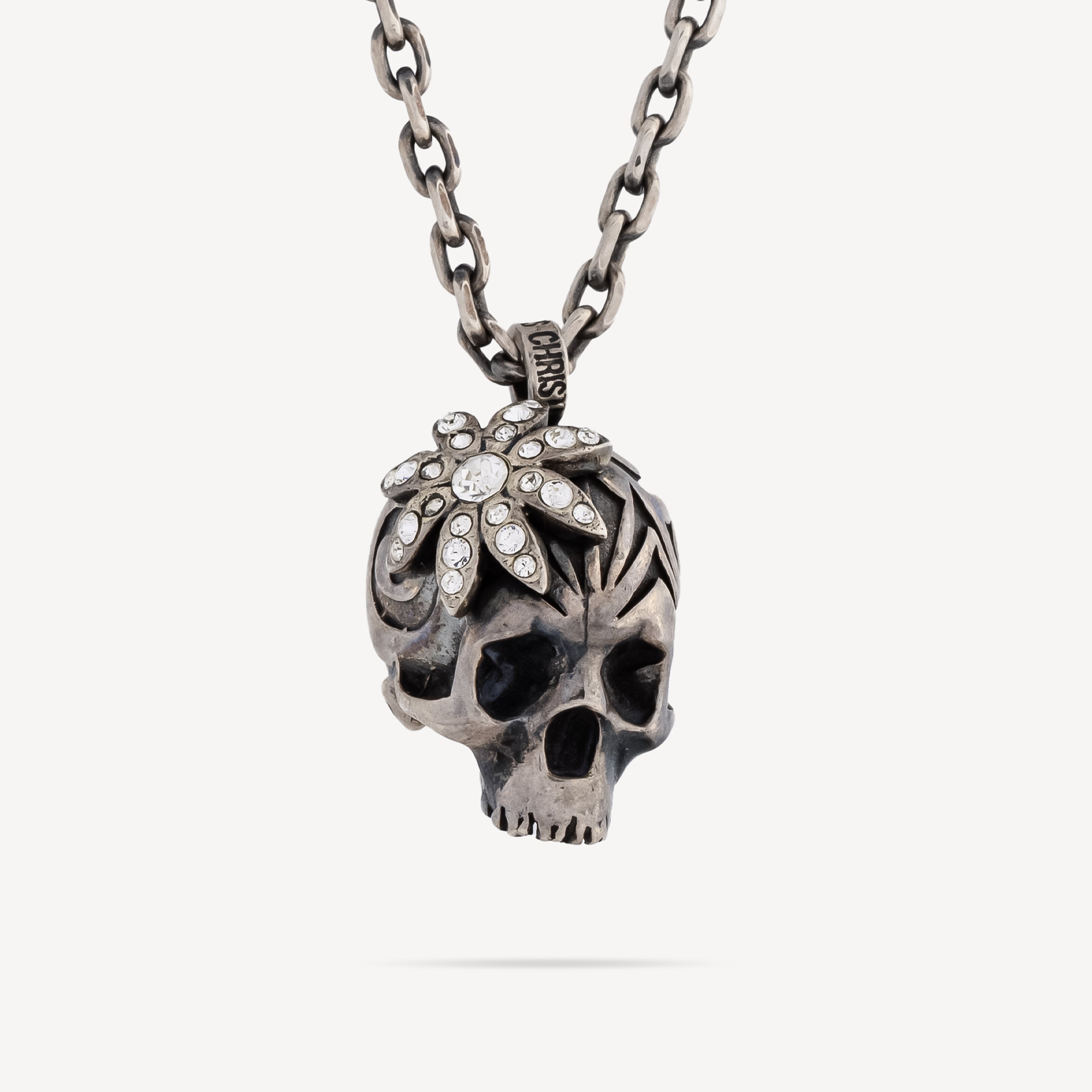 Flower Skull Necklace