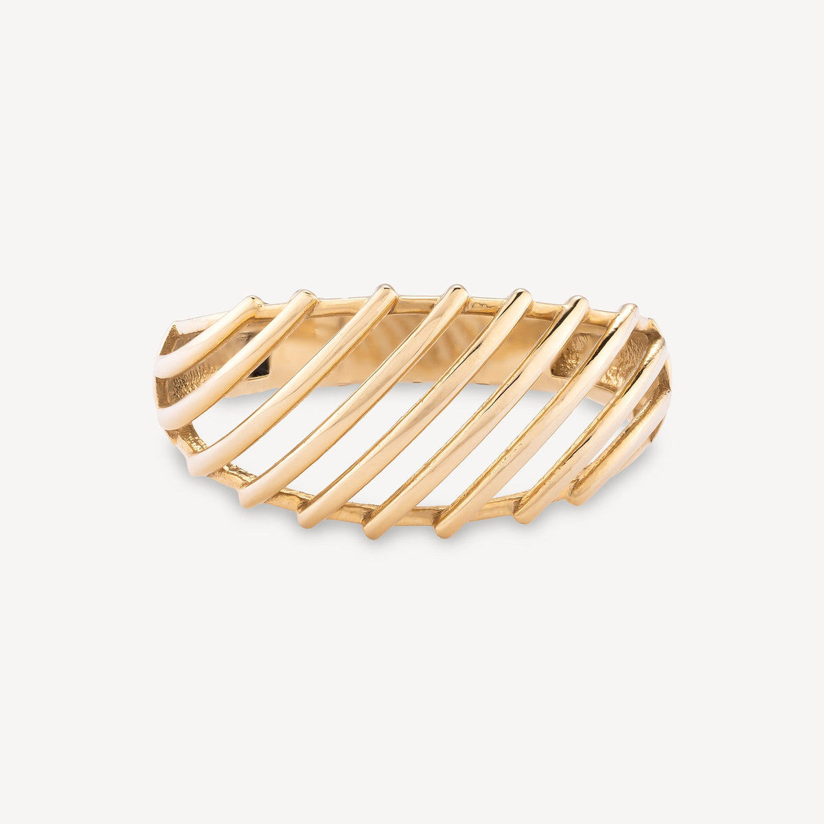 Gold cage ring