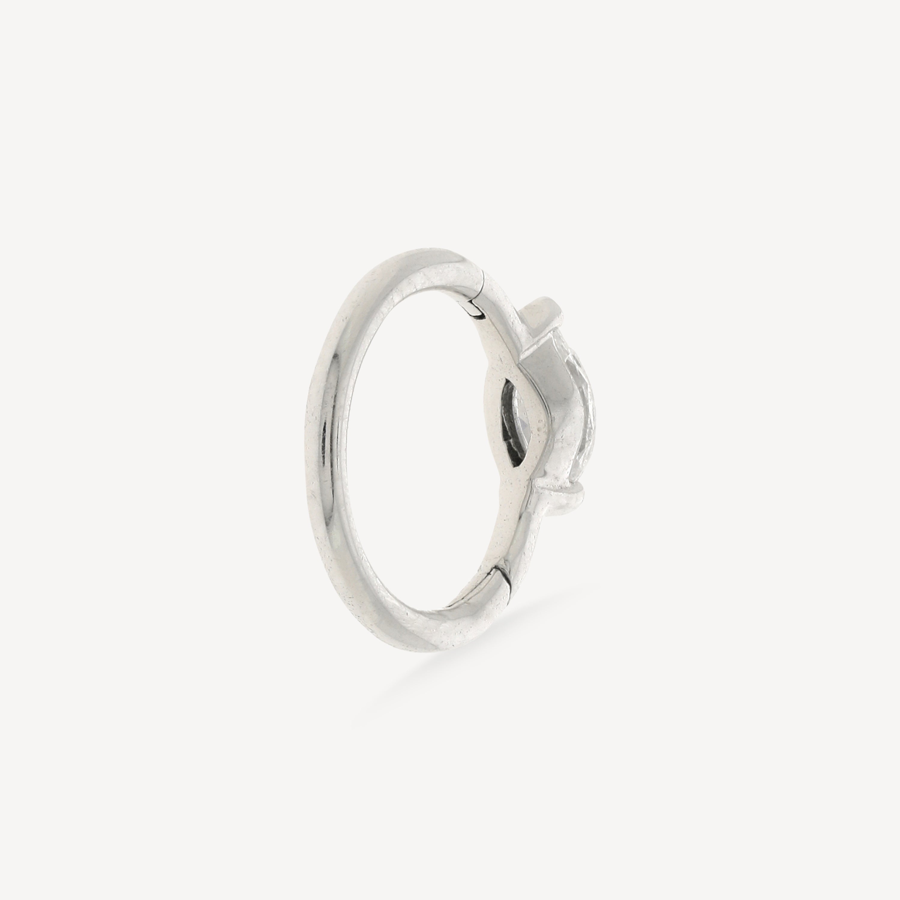 8mm 4.5x2mm marquise white gold hoop