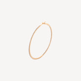 Rose Gold Diamond Paved Solitaire Hoop Earring