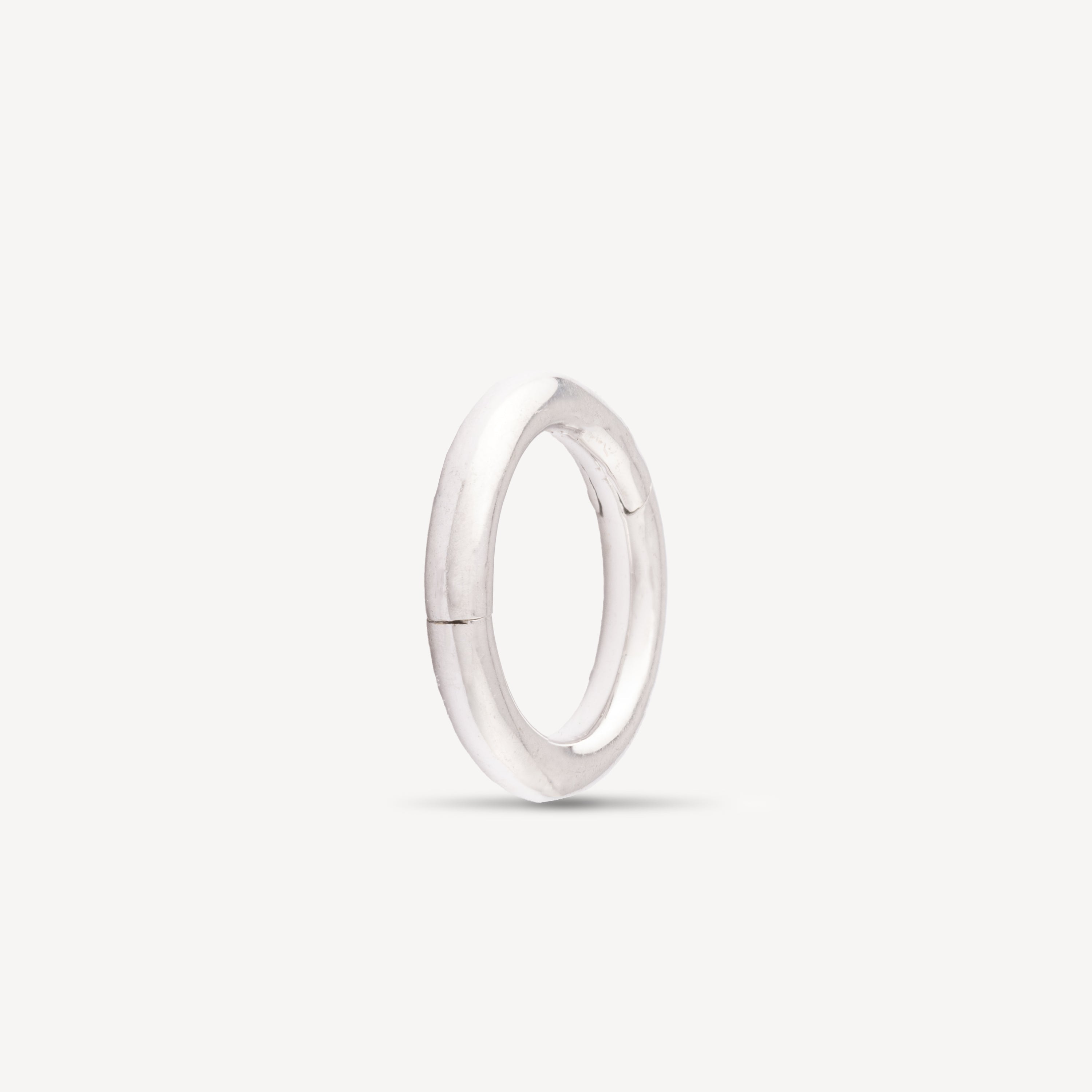 White Gold 6.5mm Classic Hoop