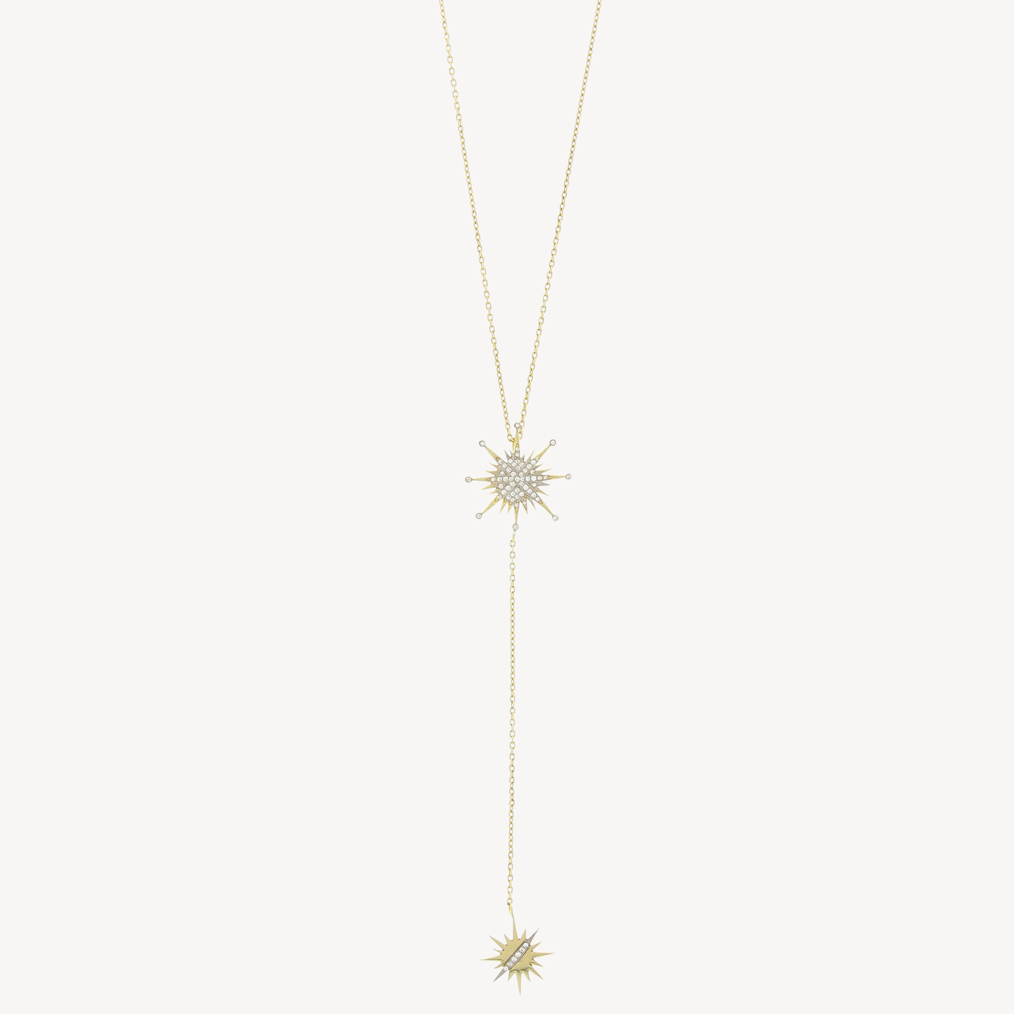Diamond Splash Necklace with Dangling Pendant