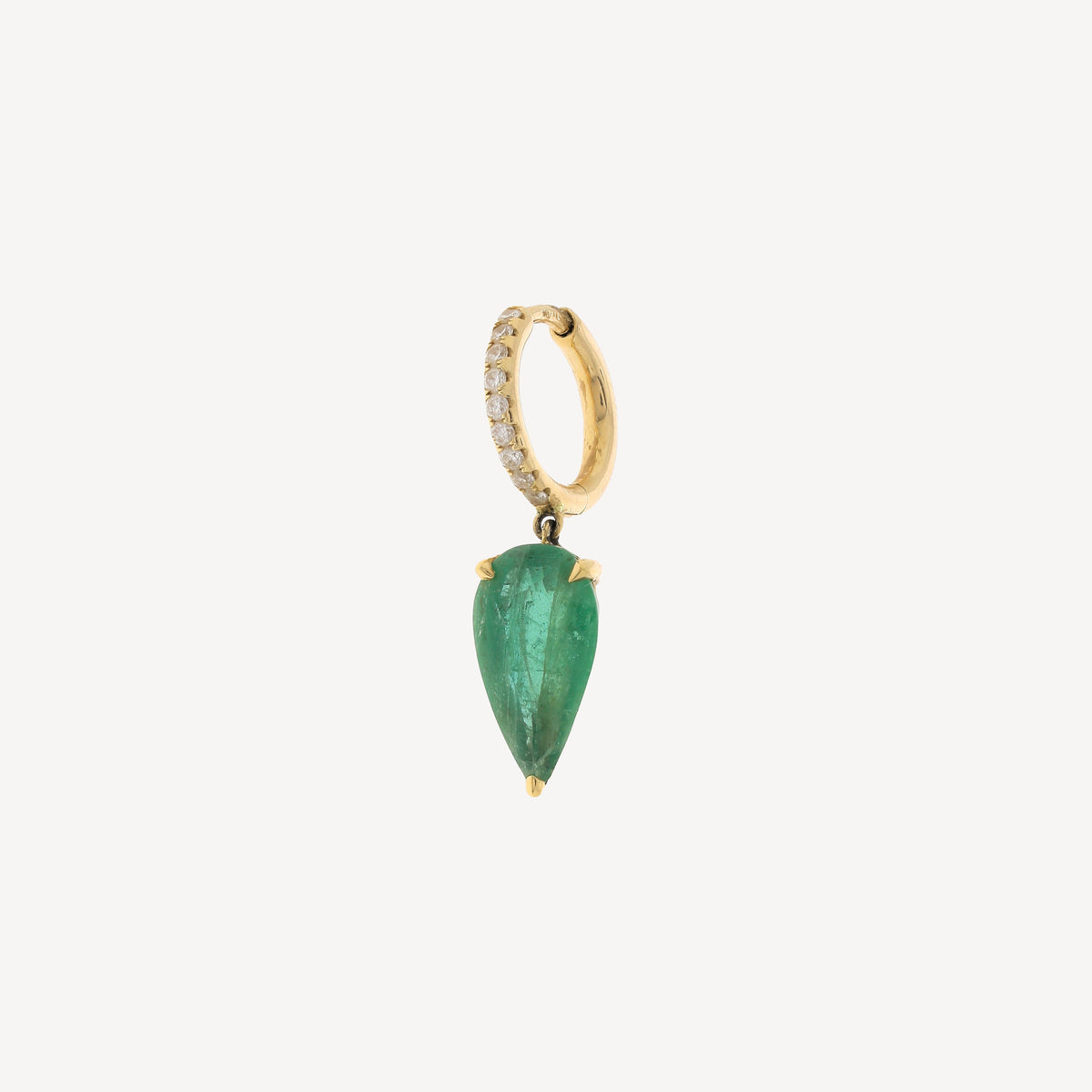 Emerald Hoop with Emerald Pear