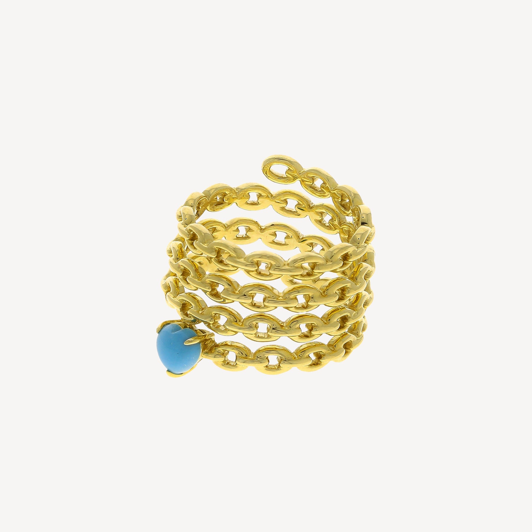 Endless Turquoise Chain Ring