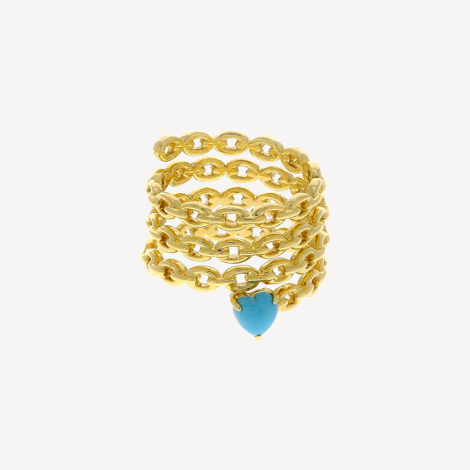 Endless Turquoise Chain Ring
