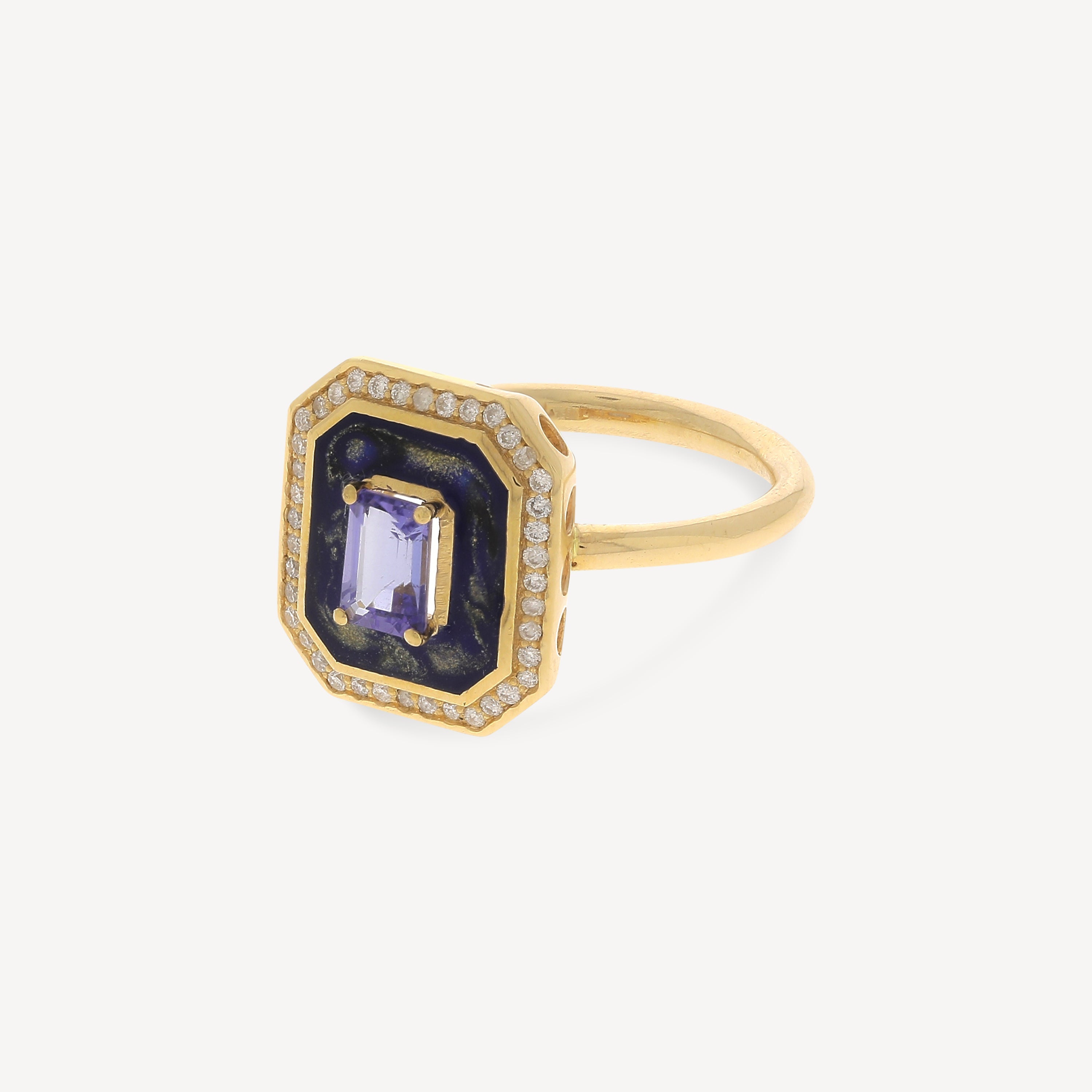 Fizzy Lapis Classis Ring with Tanzanite