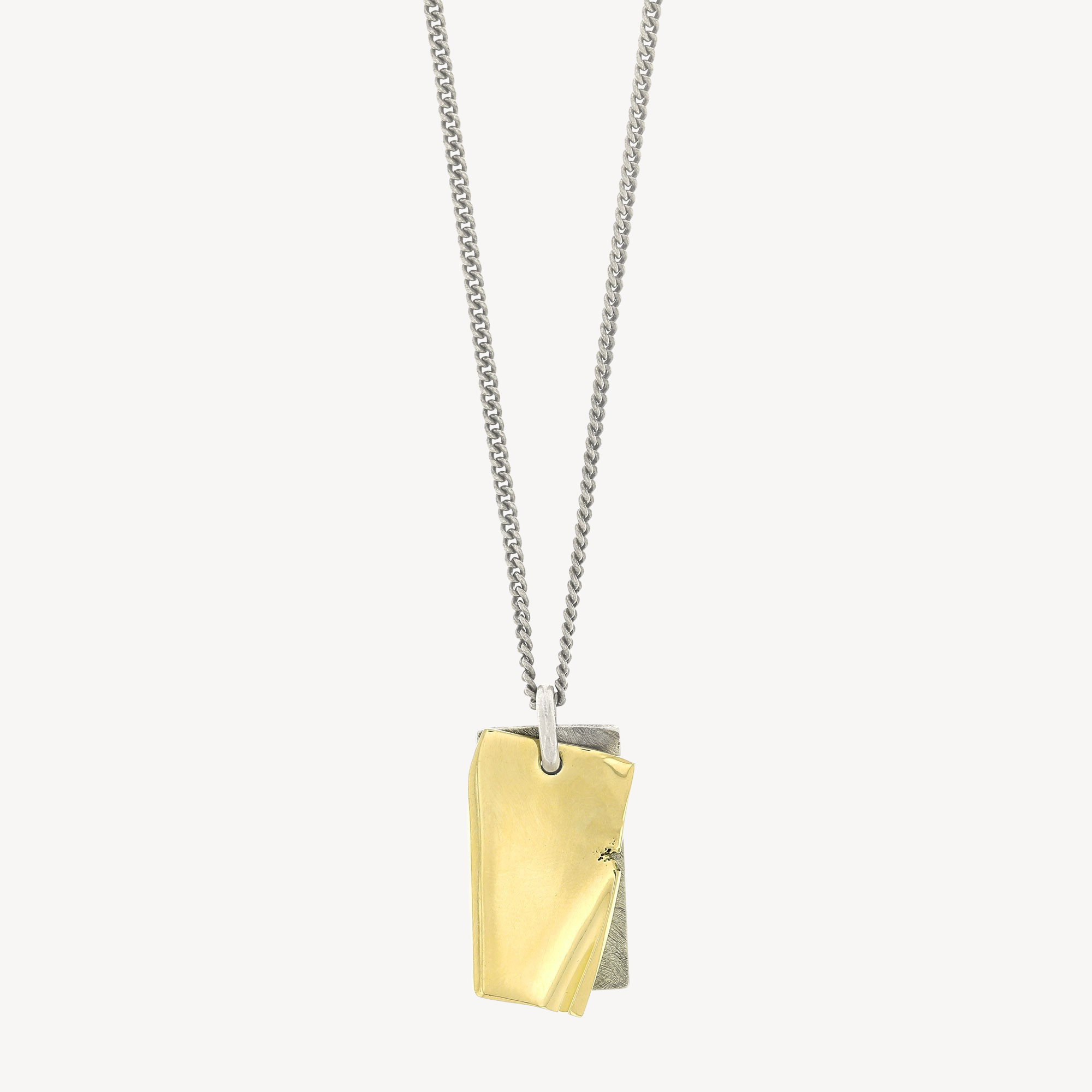 Gold Folded Edge Necklace