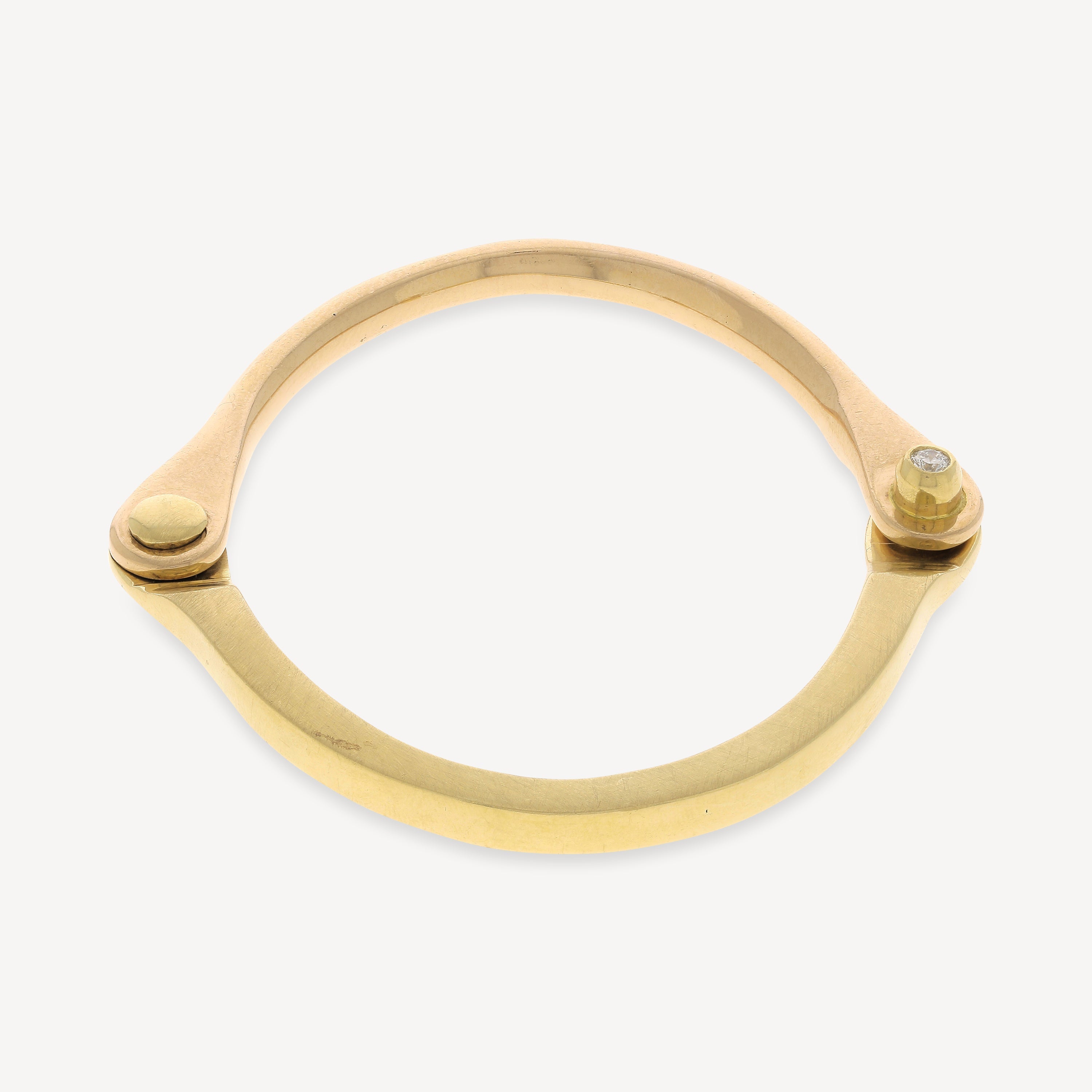 Cartier Menotte Handcuff White Gold Bangle Bracelet – Opulent Jewelers
