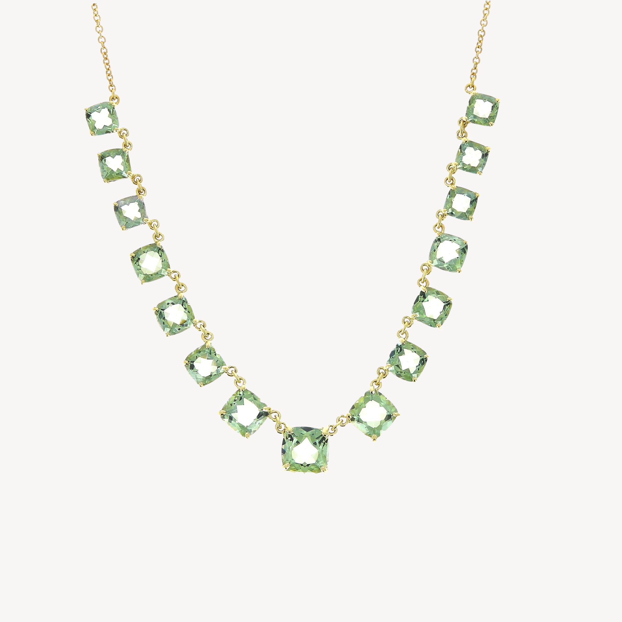Graduated Green Topaz Necklace