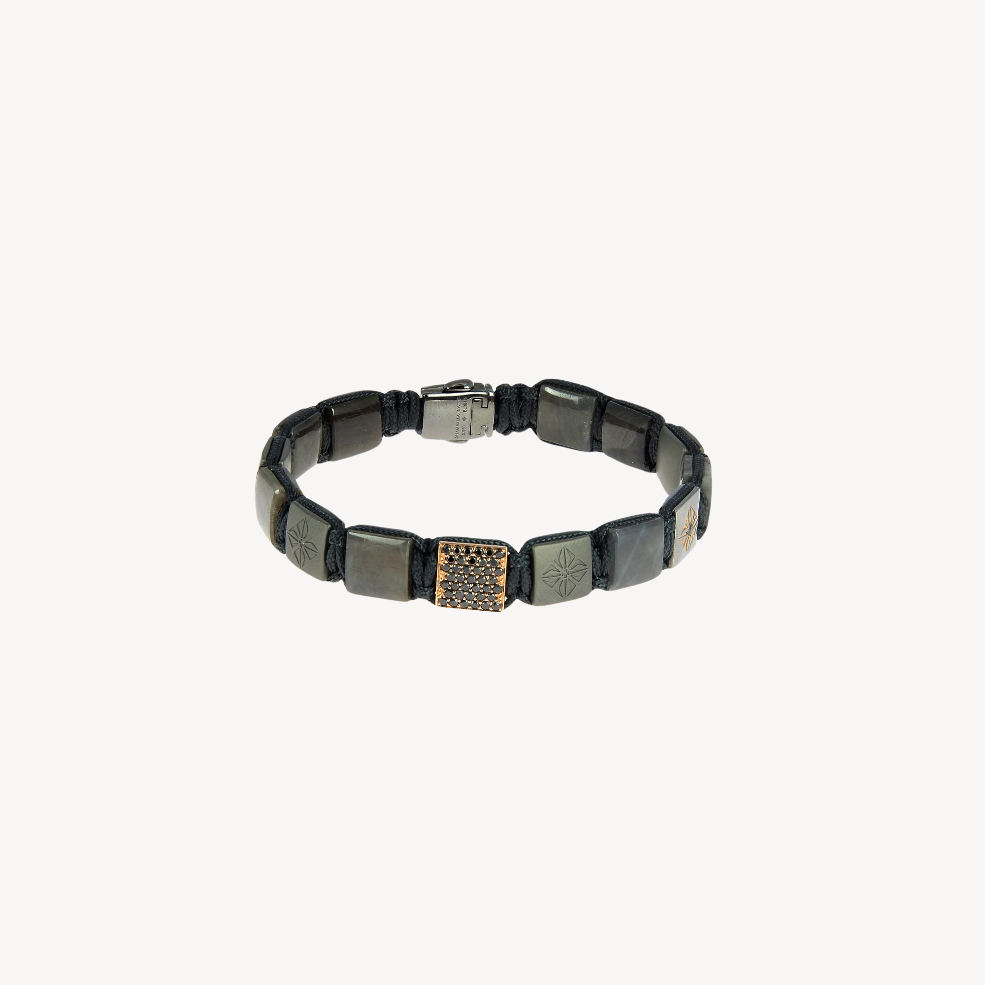 Grey sapphire and matte ceramic bracelet