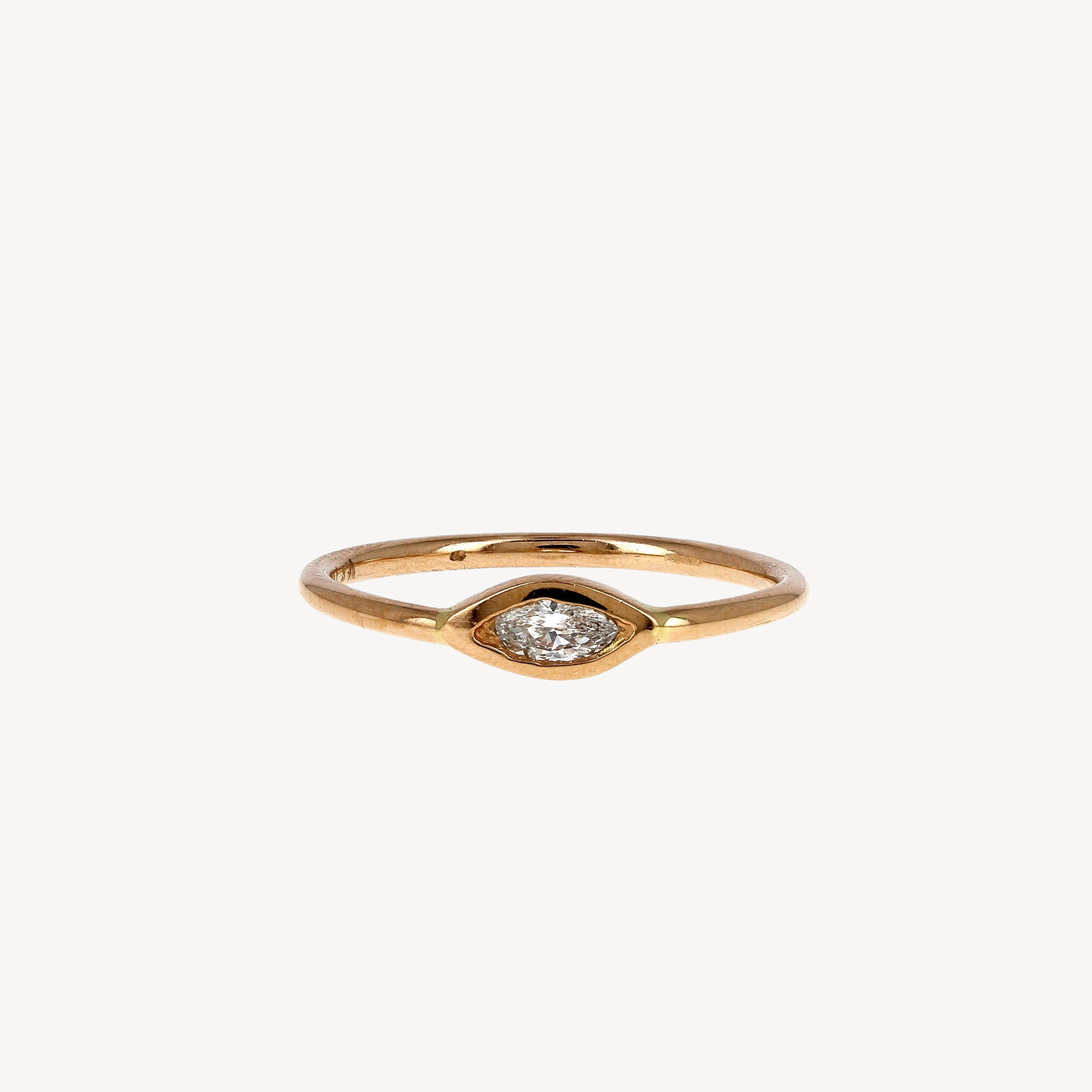 Marquise Diamond Waif Rose Gold Ring