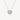Mini Mila Heart White Enamel Necklace White Gold