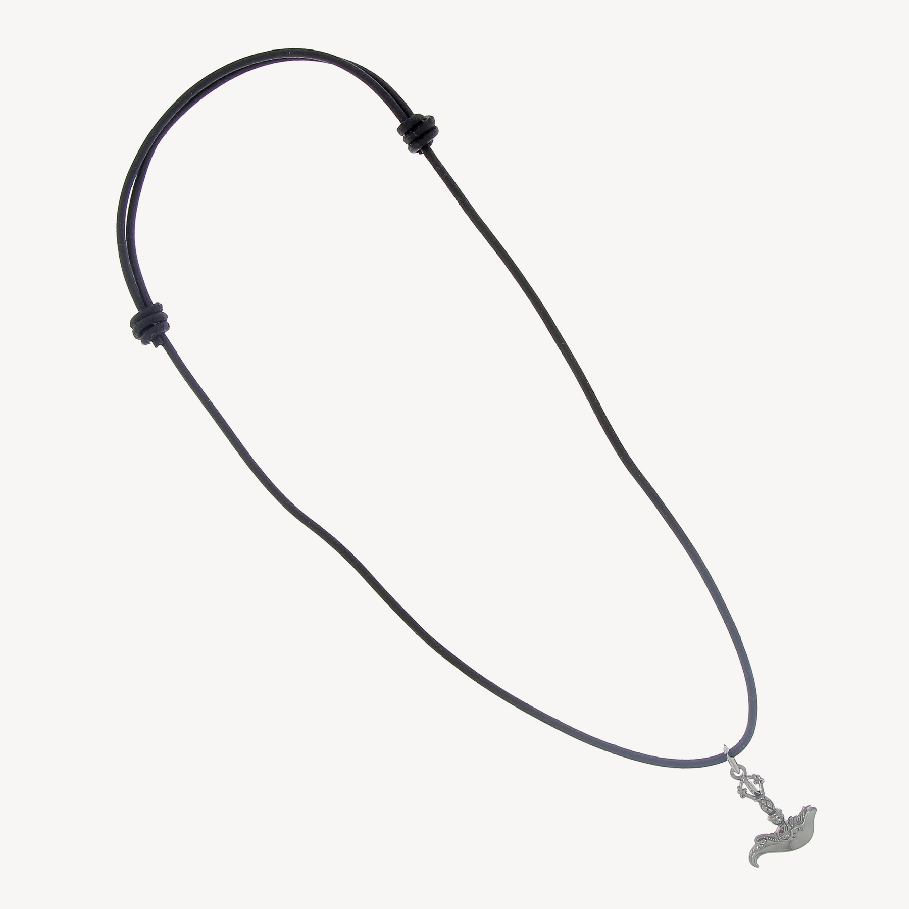 Kartika dragon with black diamond pave necklace