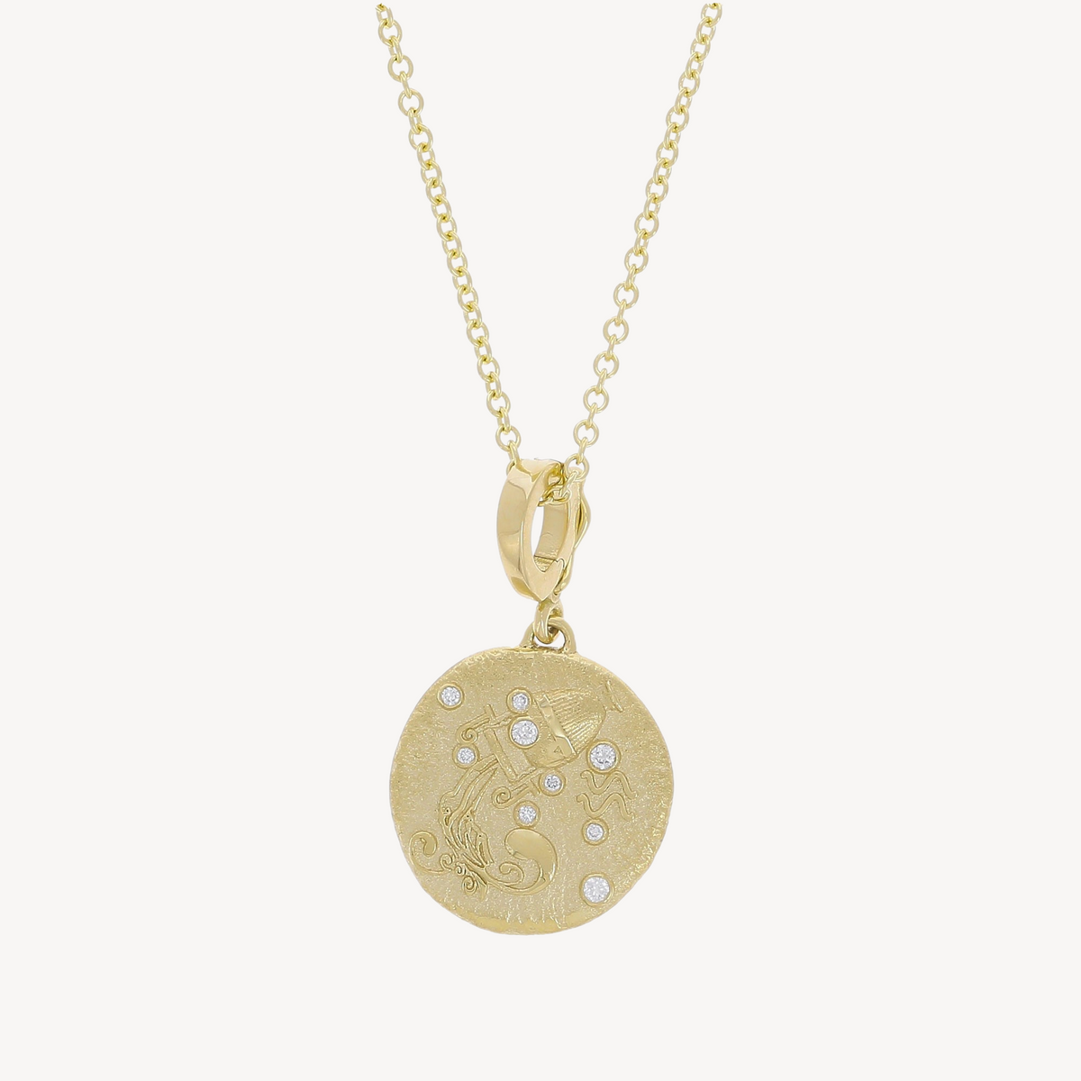 Of The Stars Aquarius Small Coin Necklace