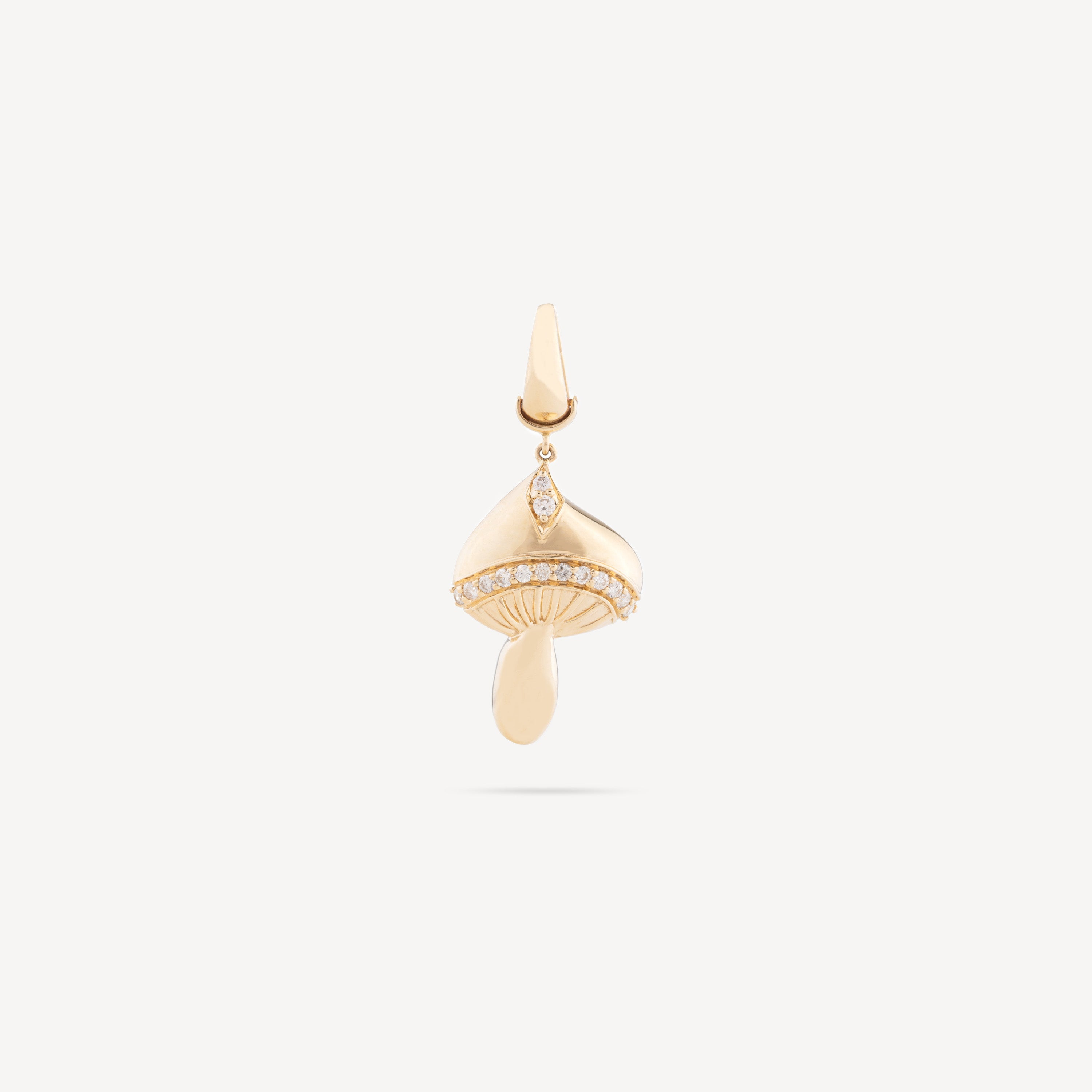 Magic Mushroom Diamond Pendant