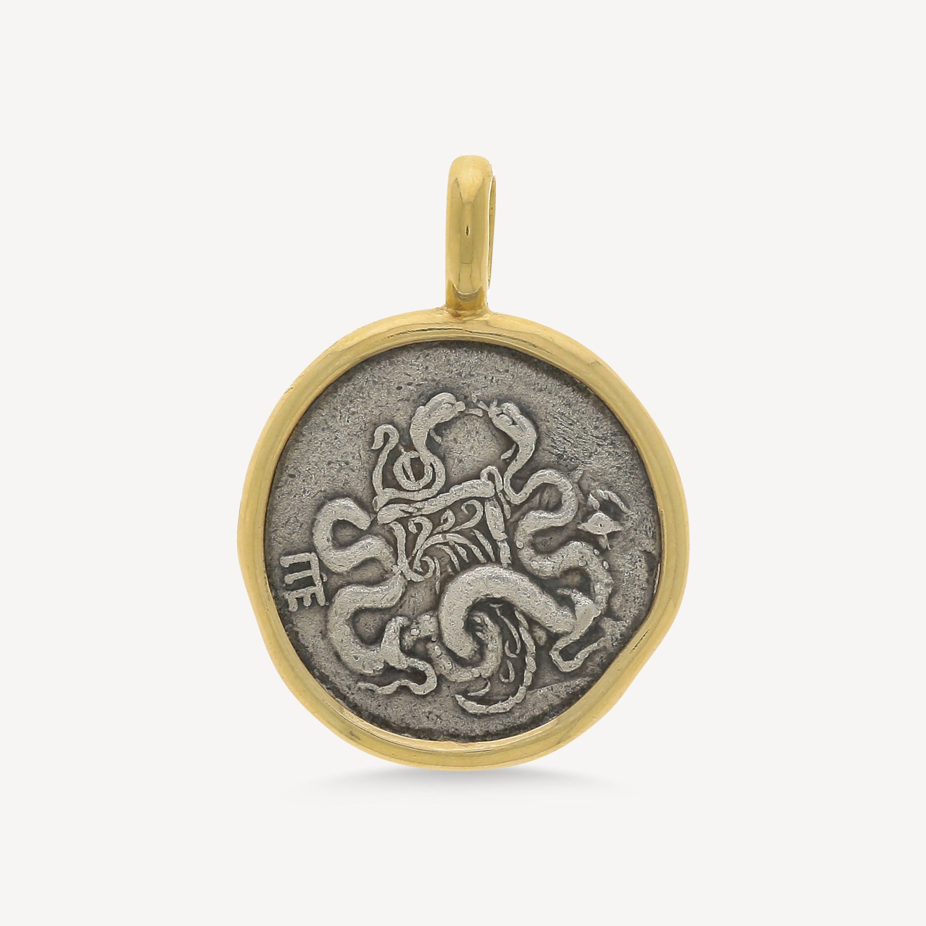 Snake Cista Mystica Coin Pendant