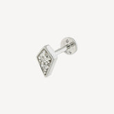 8mm Diamonds and White Gold Stairway Piercing
