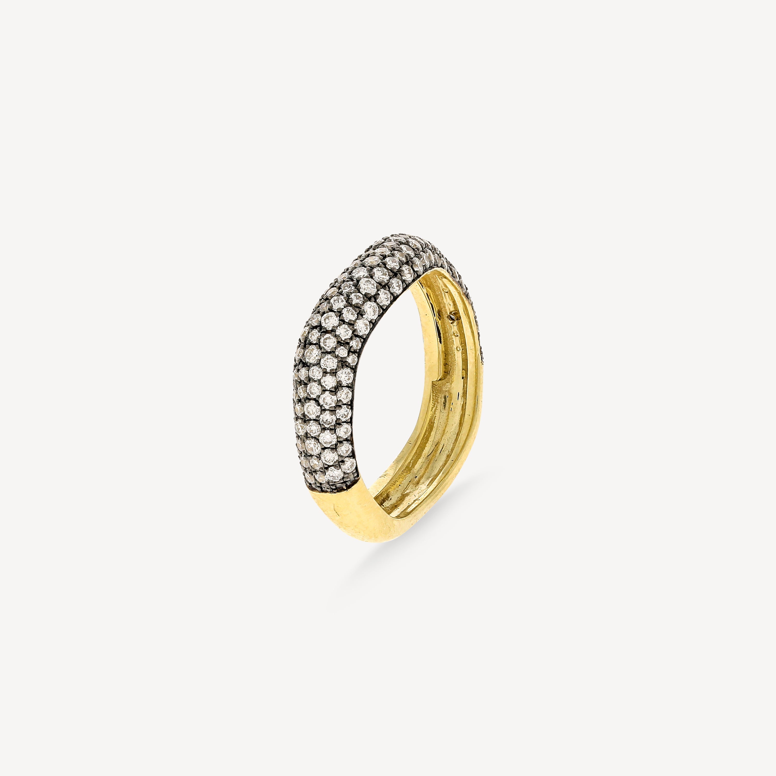 Rebellion Ring with Pave Diamonds