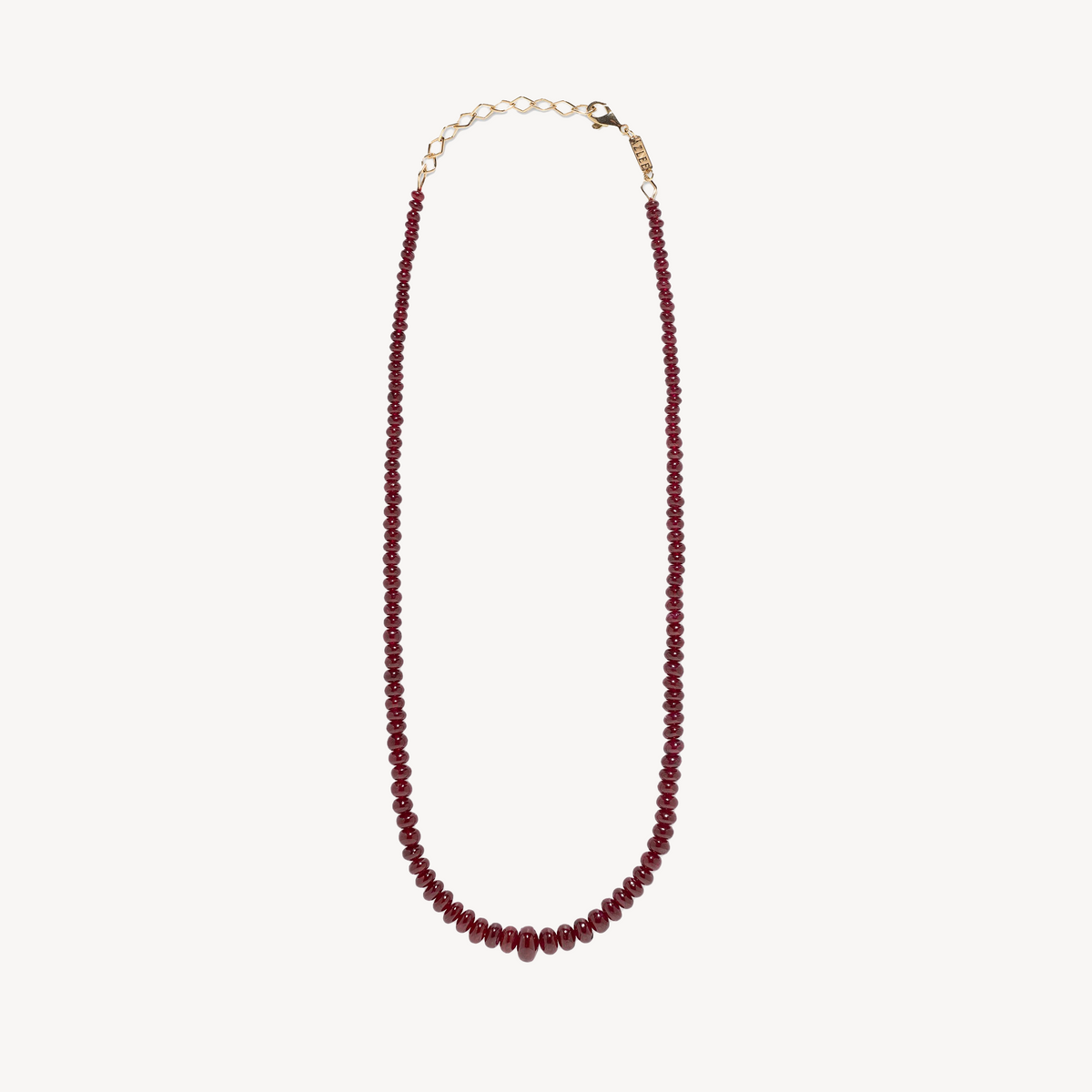 Rich Ruby Bead Necklace