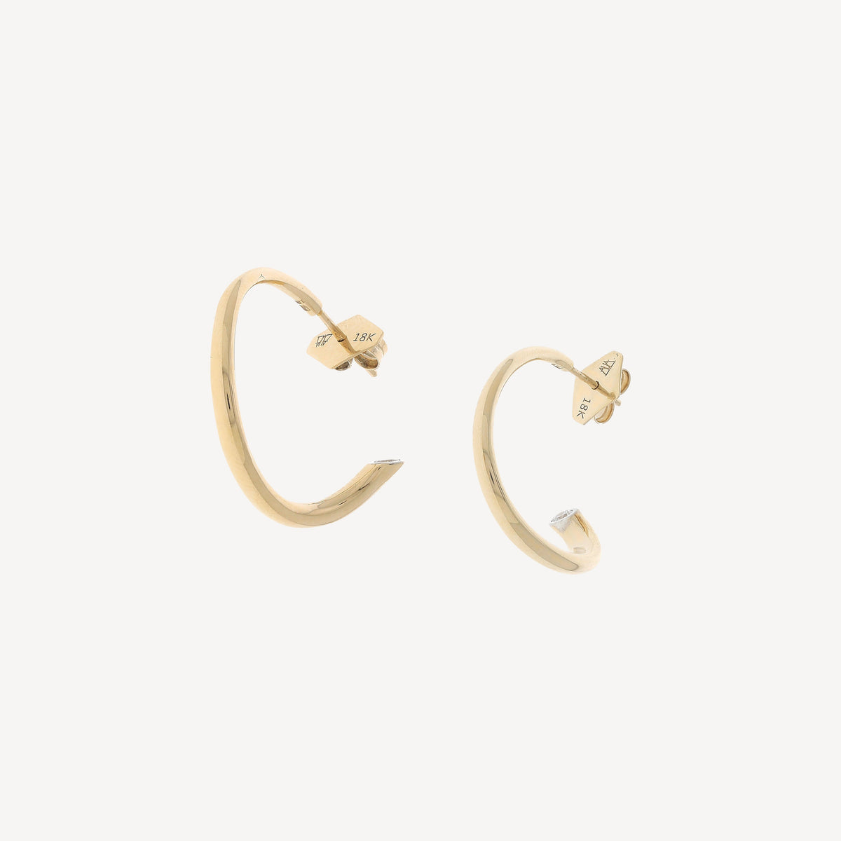 Rose Gold and Diamond Thoby Hoop Earrings