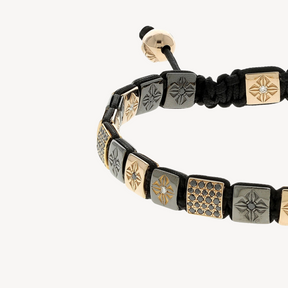 Rose Gold with White and Black Diamonds Bracelet