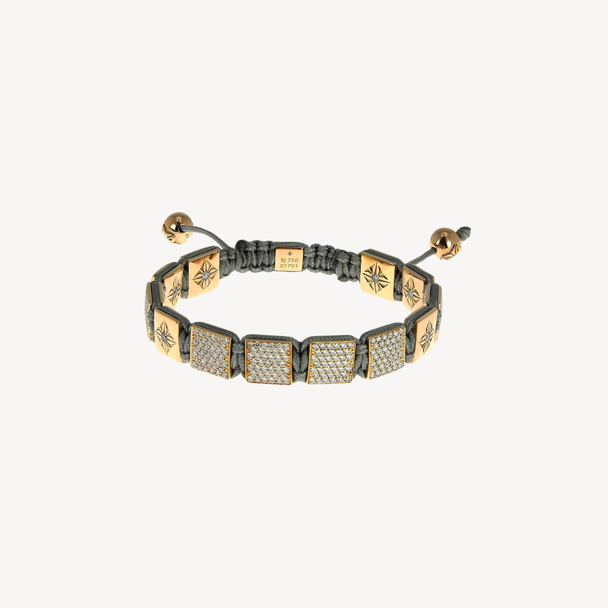 Rose gold with white diamond pave bracelet