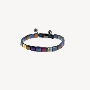 Sapphire, ruby and amethyst bracelet
