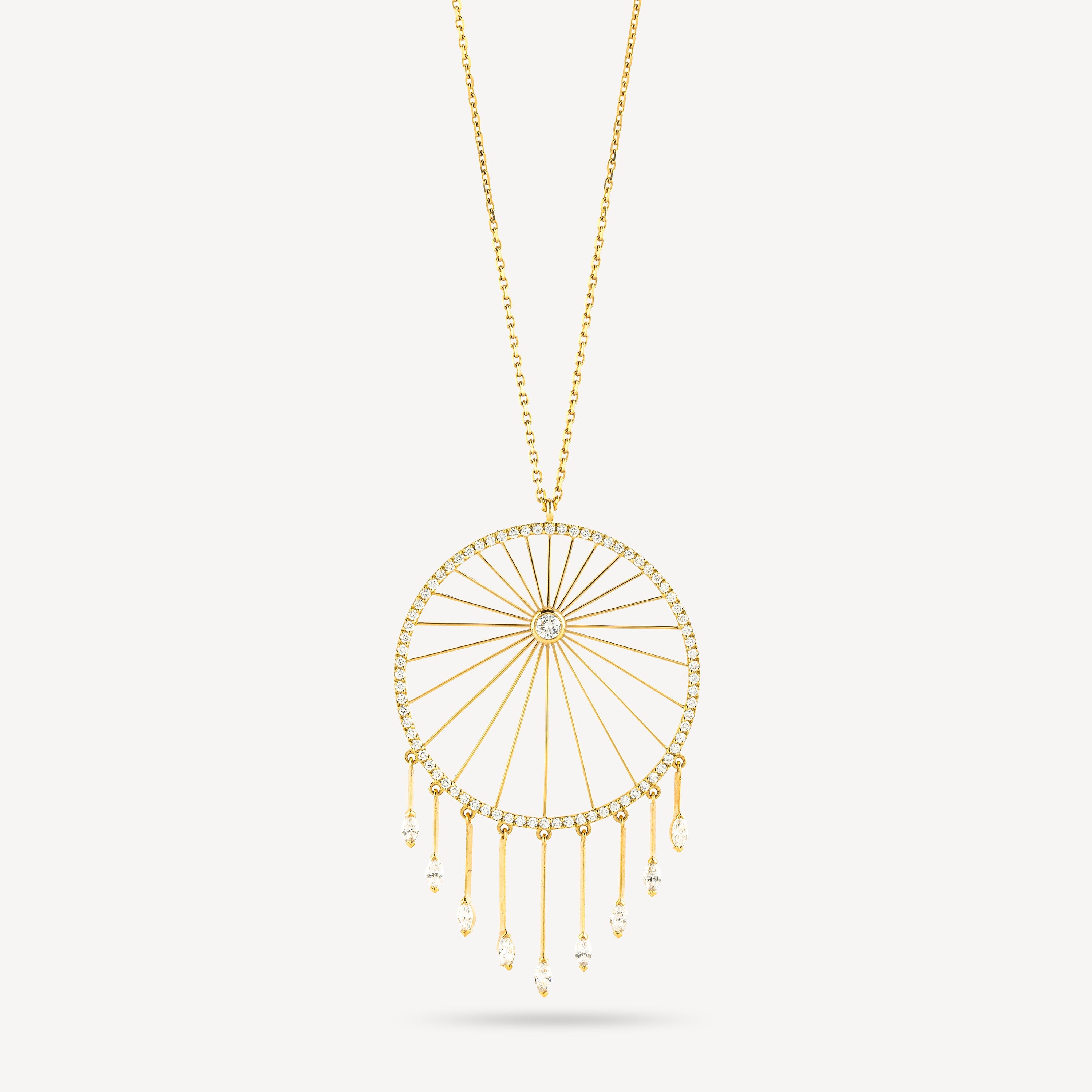 Yellow Gold Diamonds Ardente Long Necklace