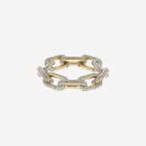 Saxon All Diamond Large Chain Link Ring