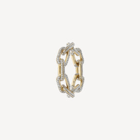 Saxon All Diamond Large Chain Link Ring
