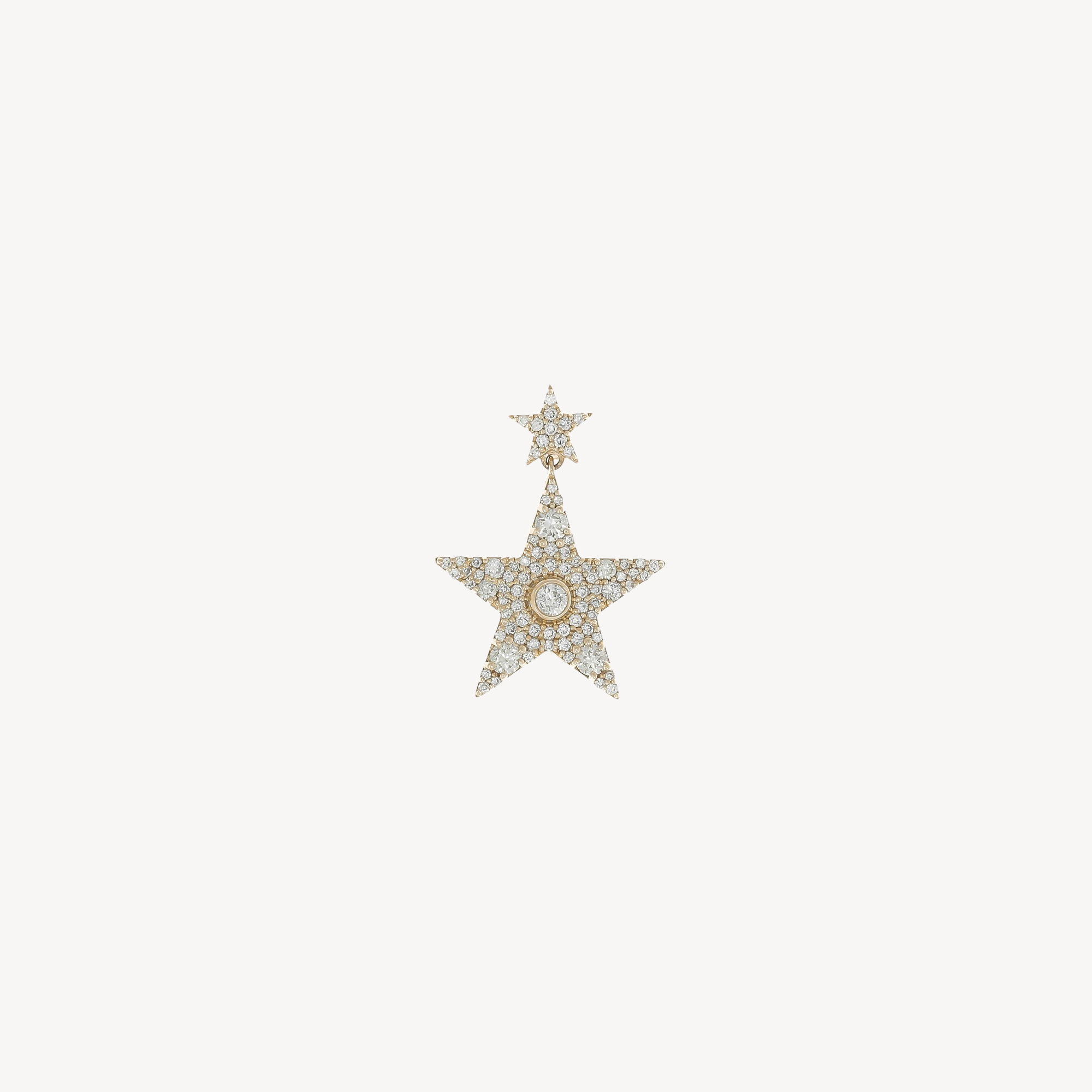 Sirius Star Diamond Rose Gold Earring
