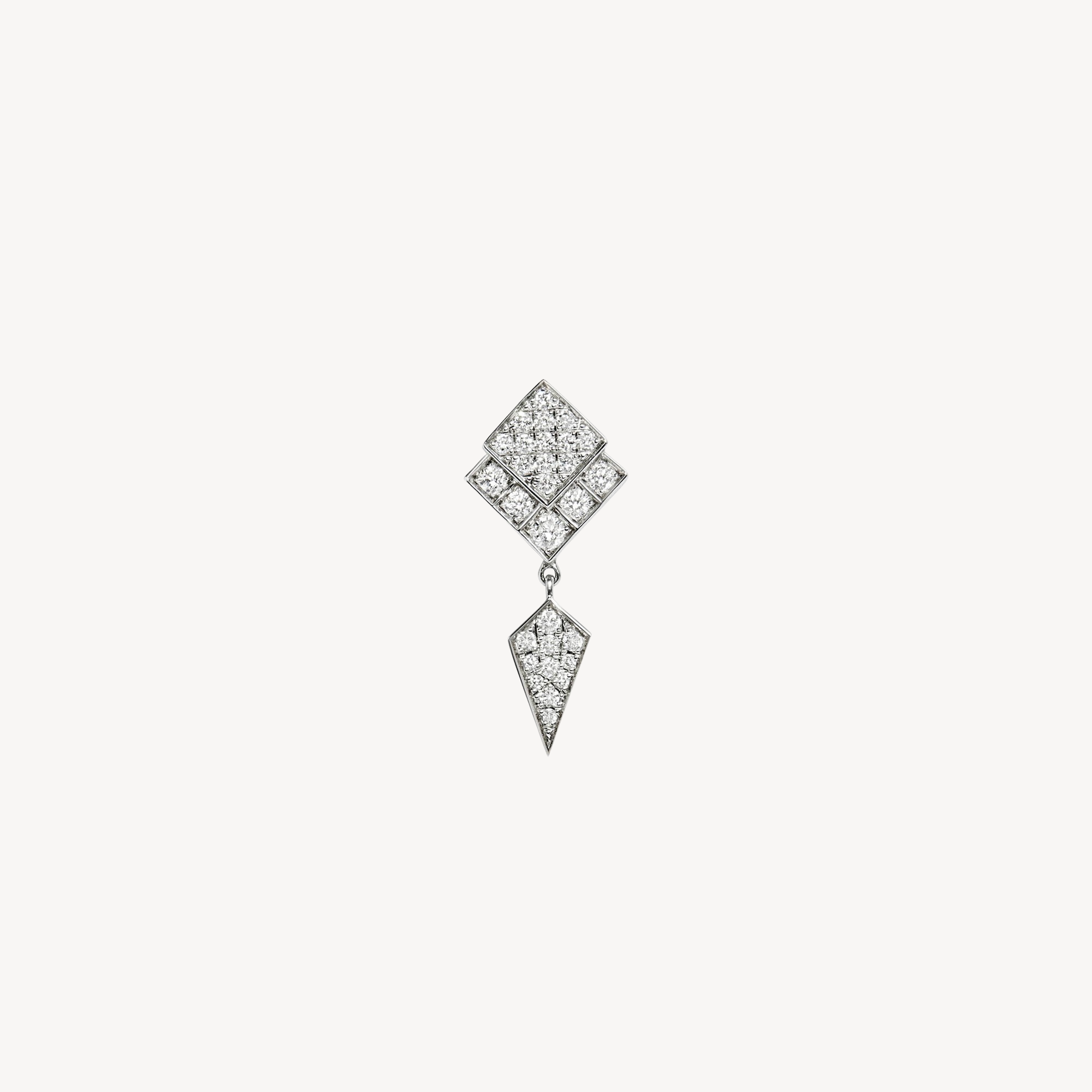Diamonds and Silver Stairway Earring