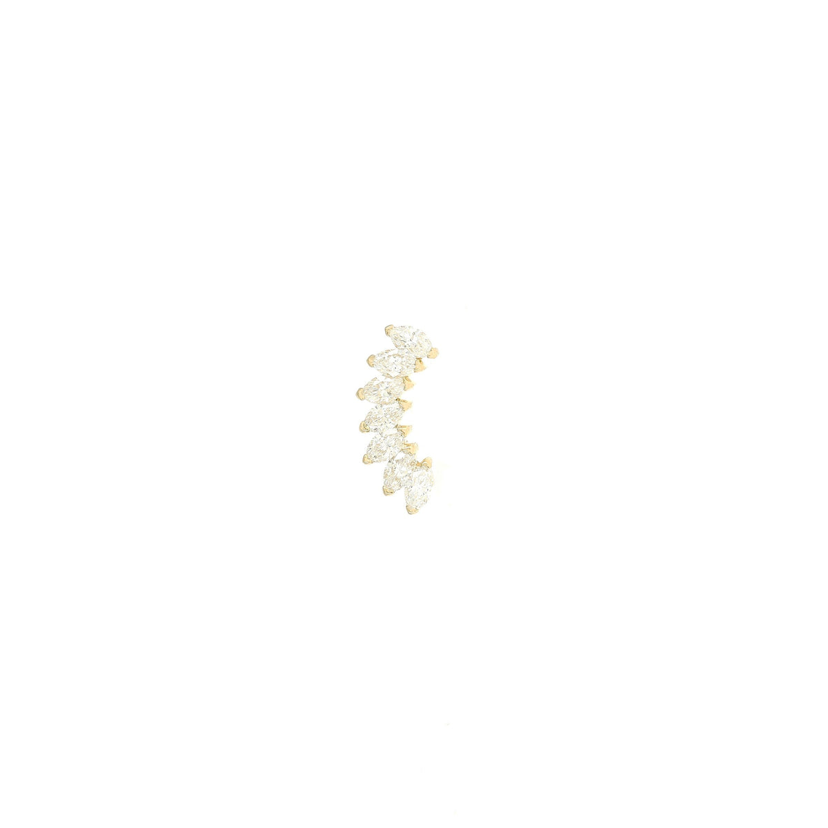 7 Marquise Stud Yellow Gold