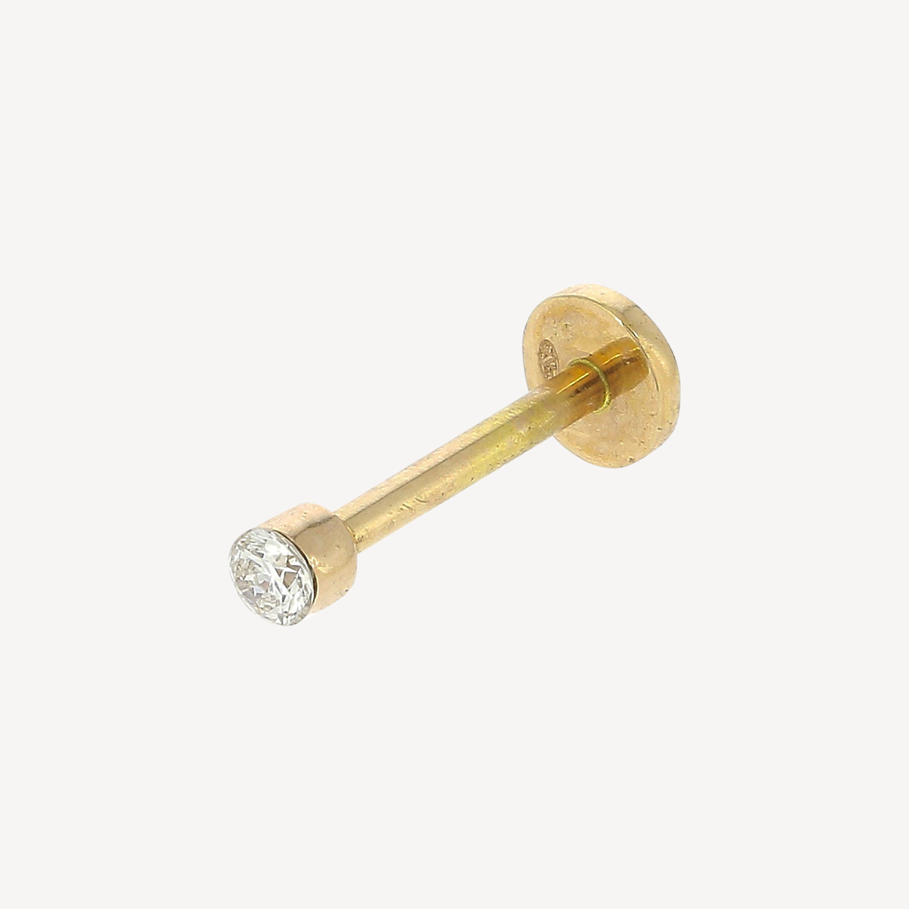 Diamond 2mm Invisible Set Stud 8mm Rose Gold