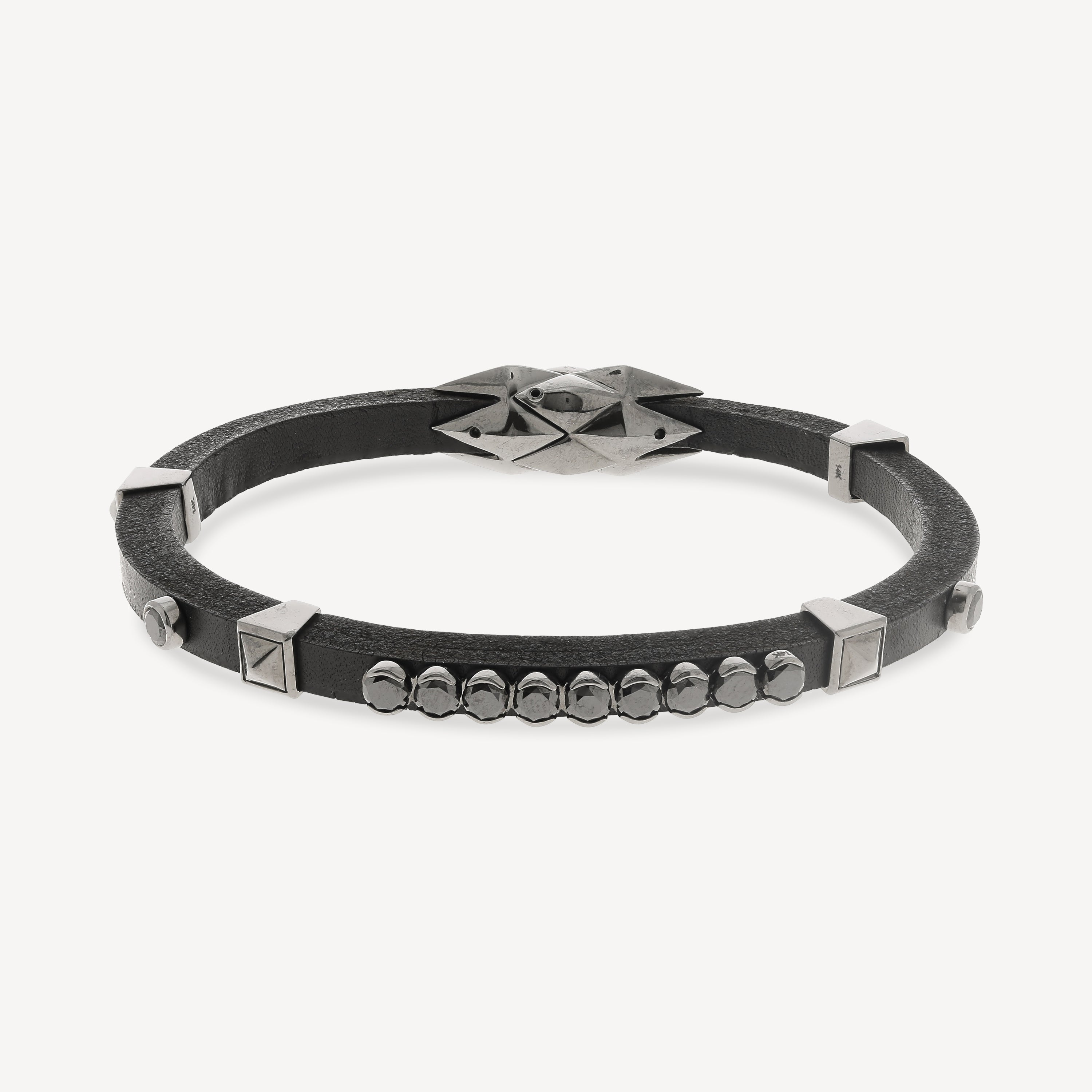 Black silver spike bracelet - Joelle - Bangles - Mad Lords