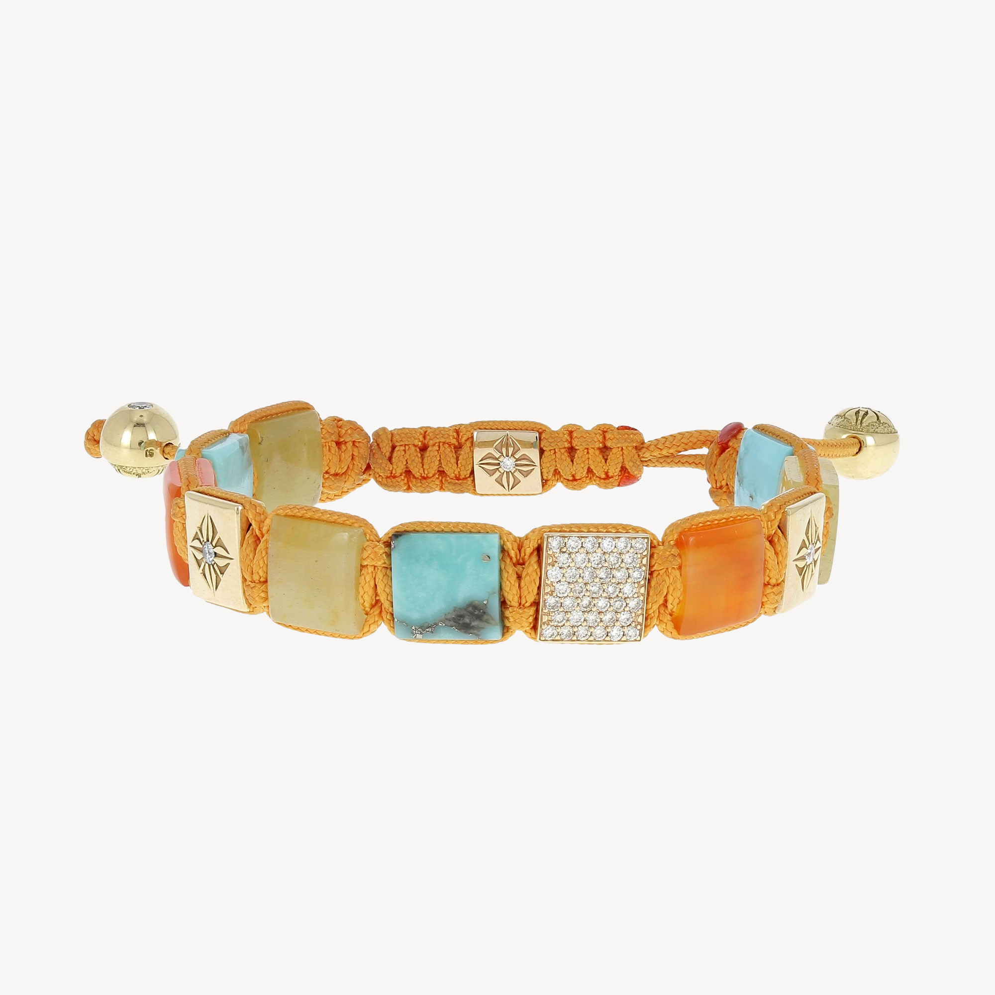 Turquoise and Orange Carnelian Bracelet
