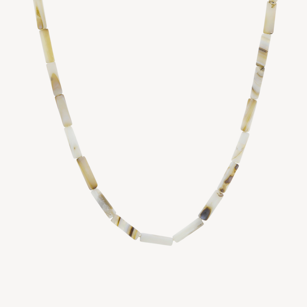 White Agate Bead Necklace