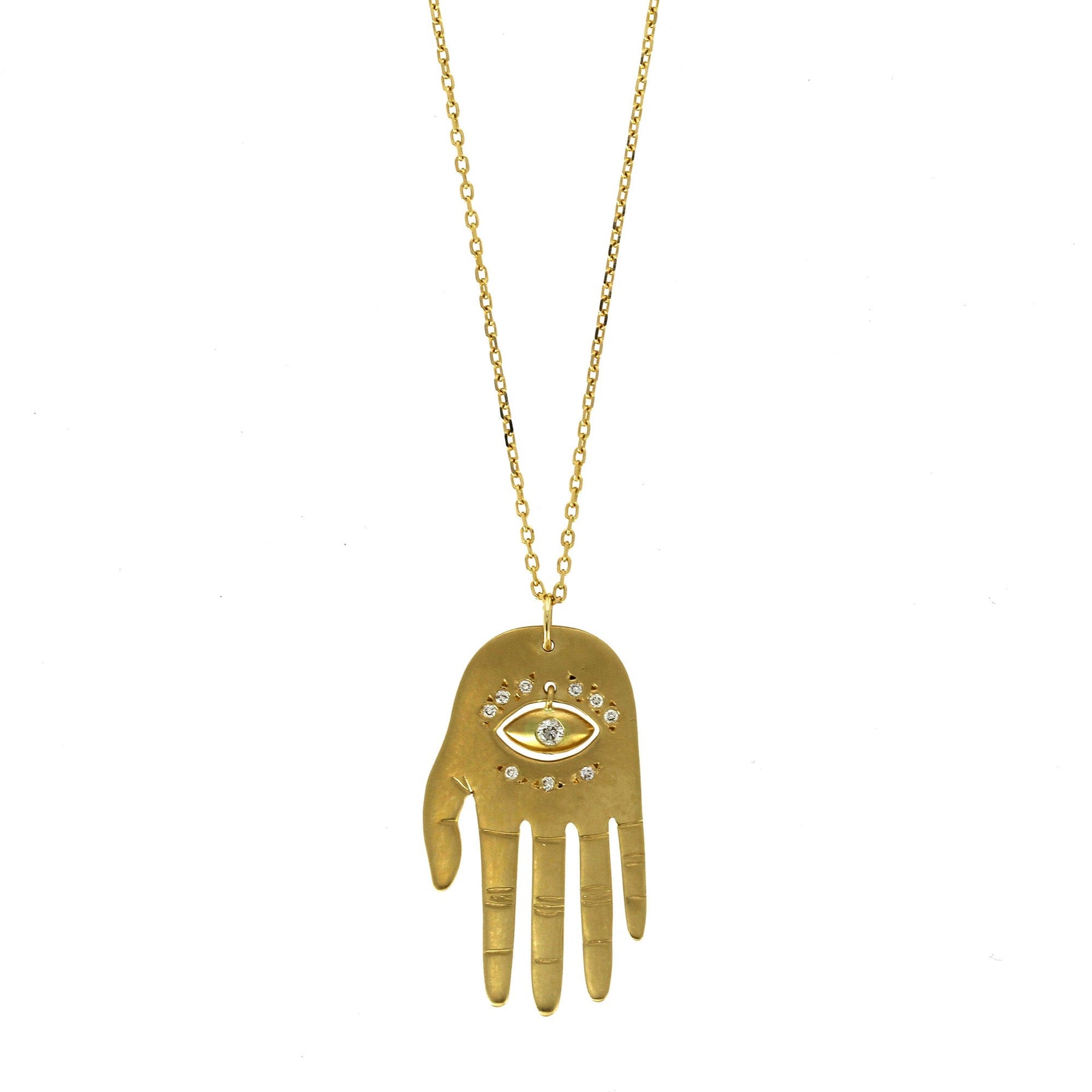 Big Hand and Eye Necklace