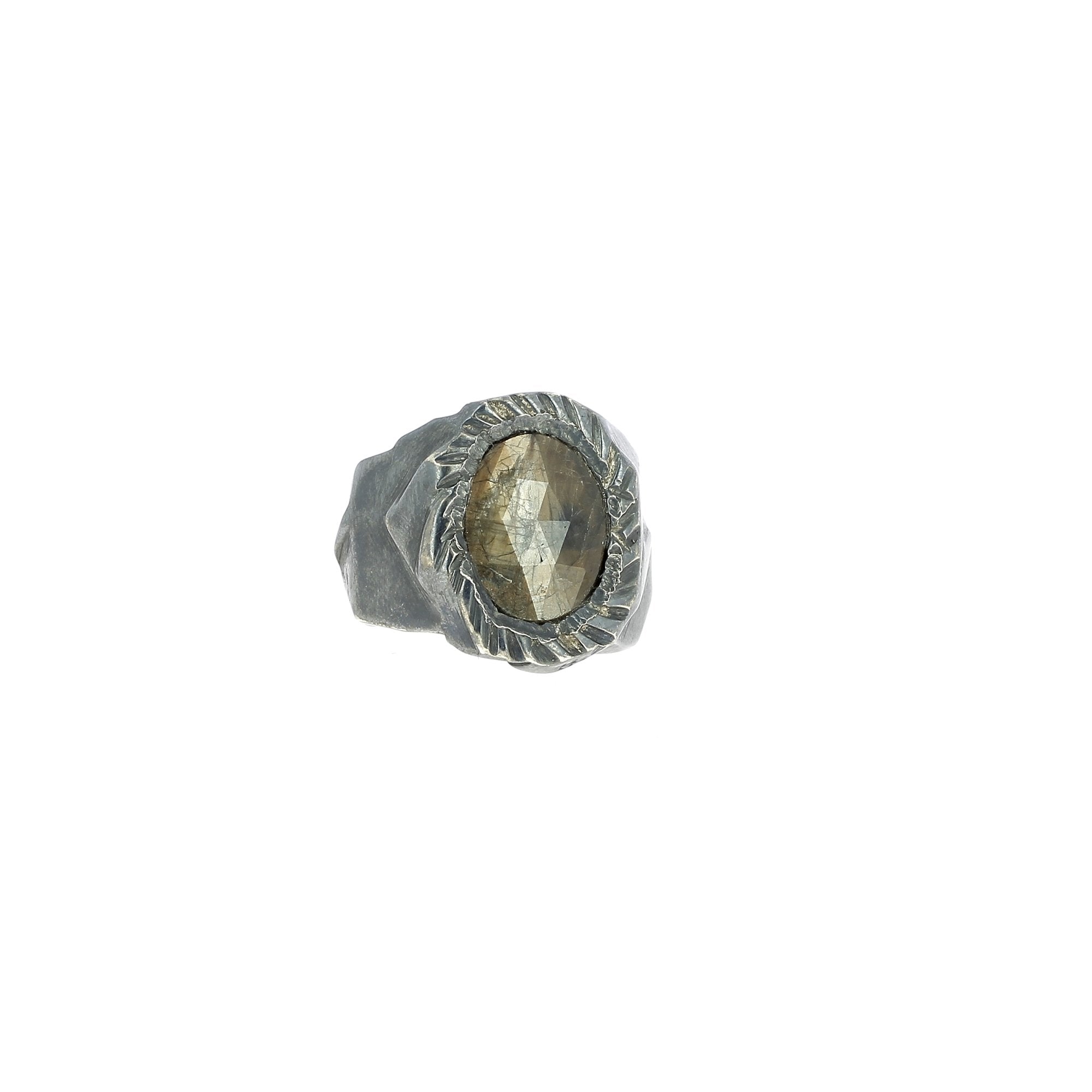 Sapphire Golden Sheen Biz Size Ring