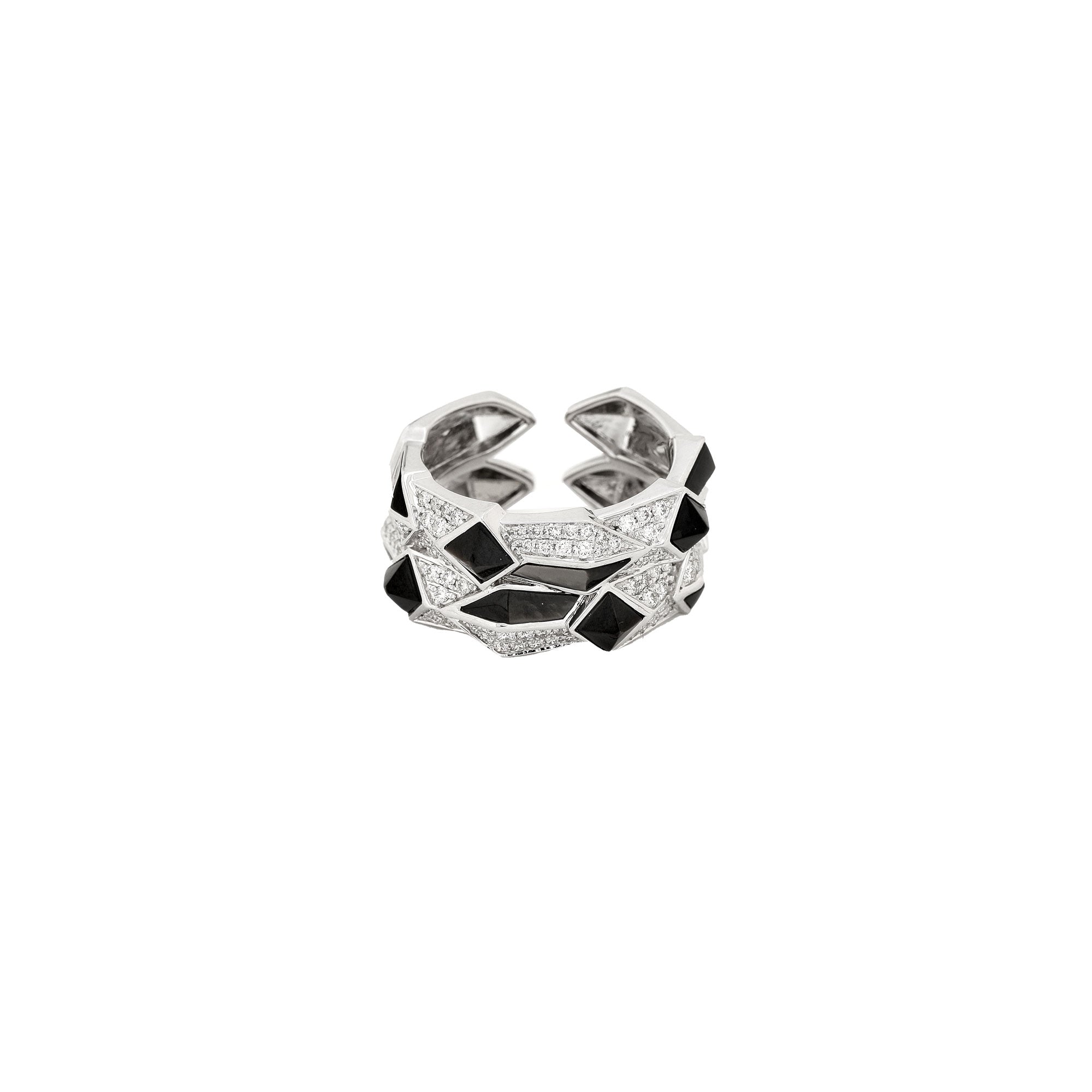Black Mother of Pearl Edgy Doble Ring