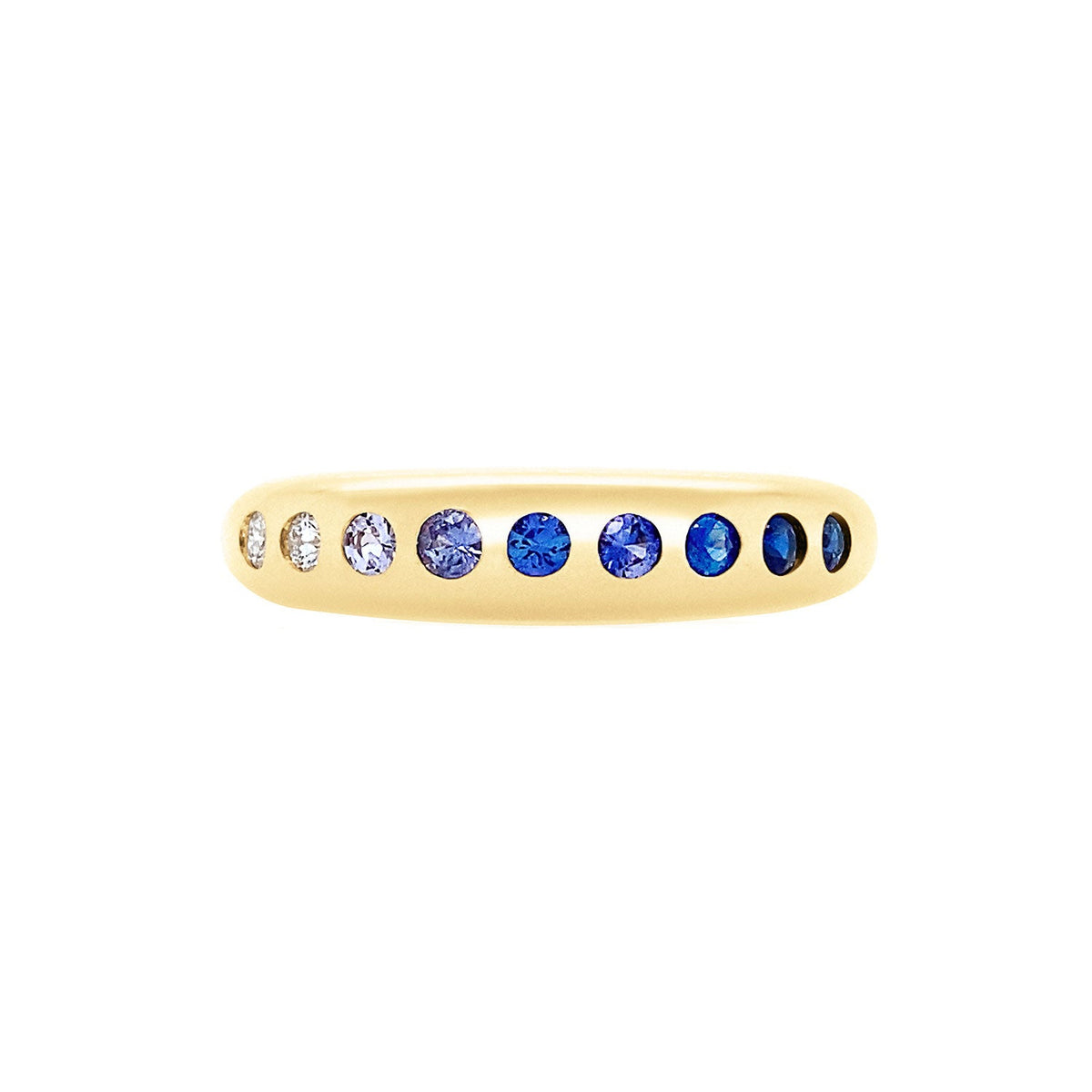 Blue Ombre Skinny Nomad Ring