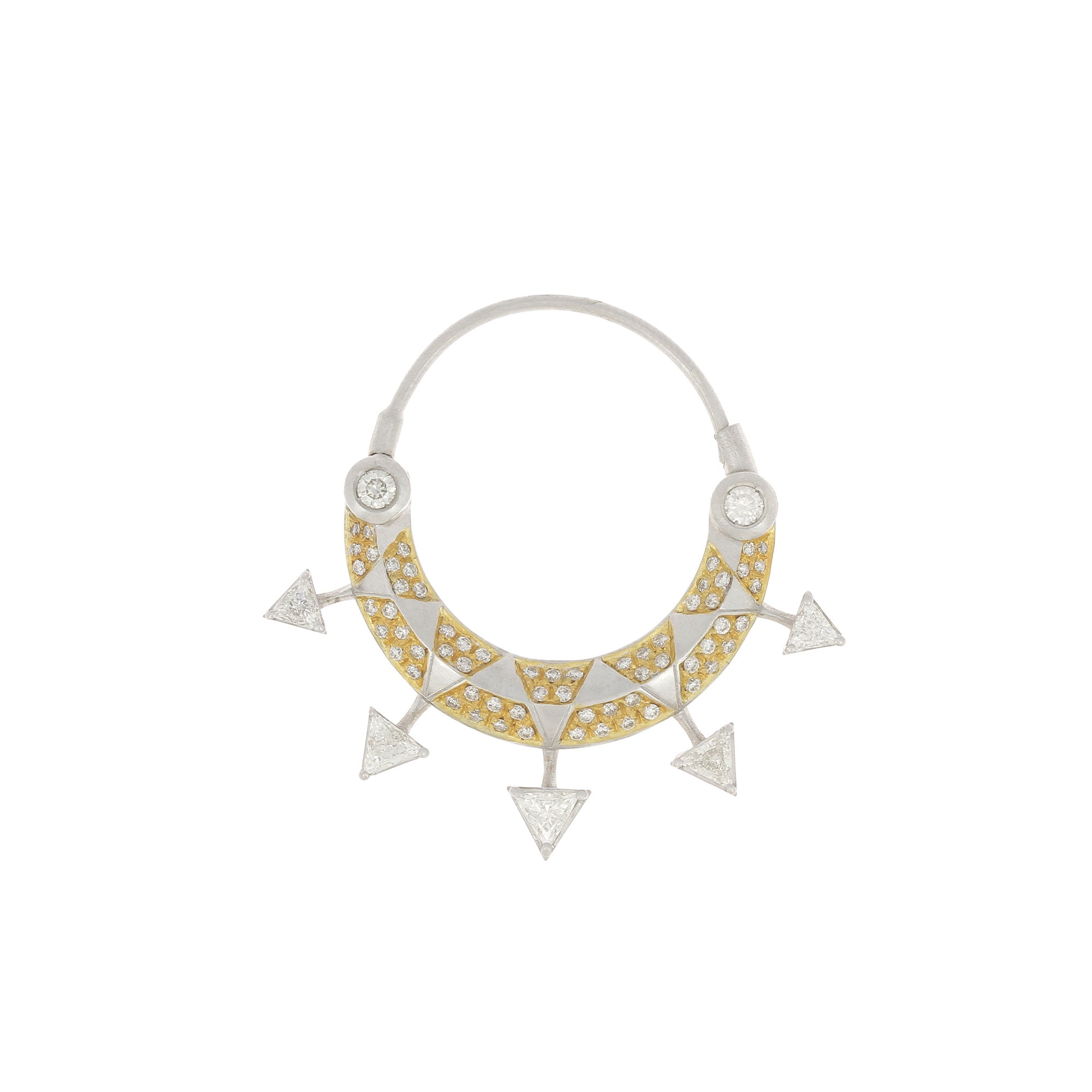 Yellow and White Gold Ulaia Earring
