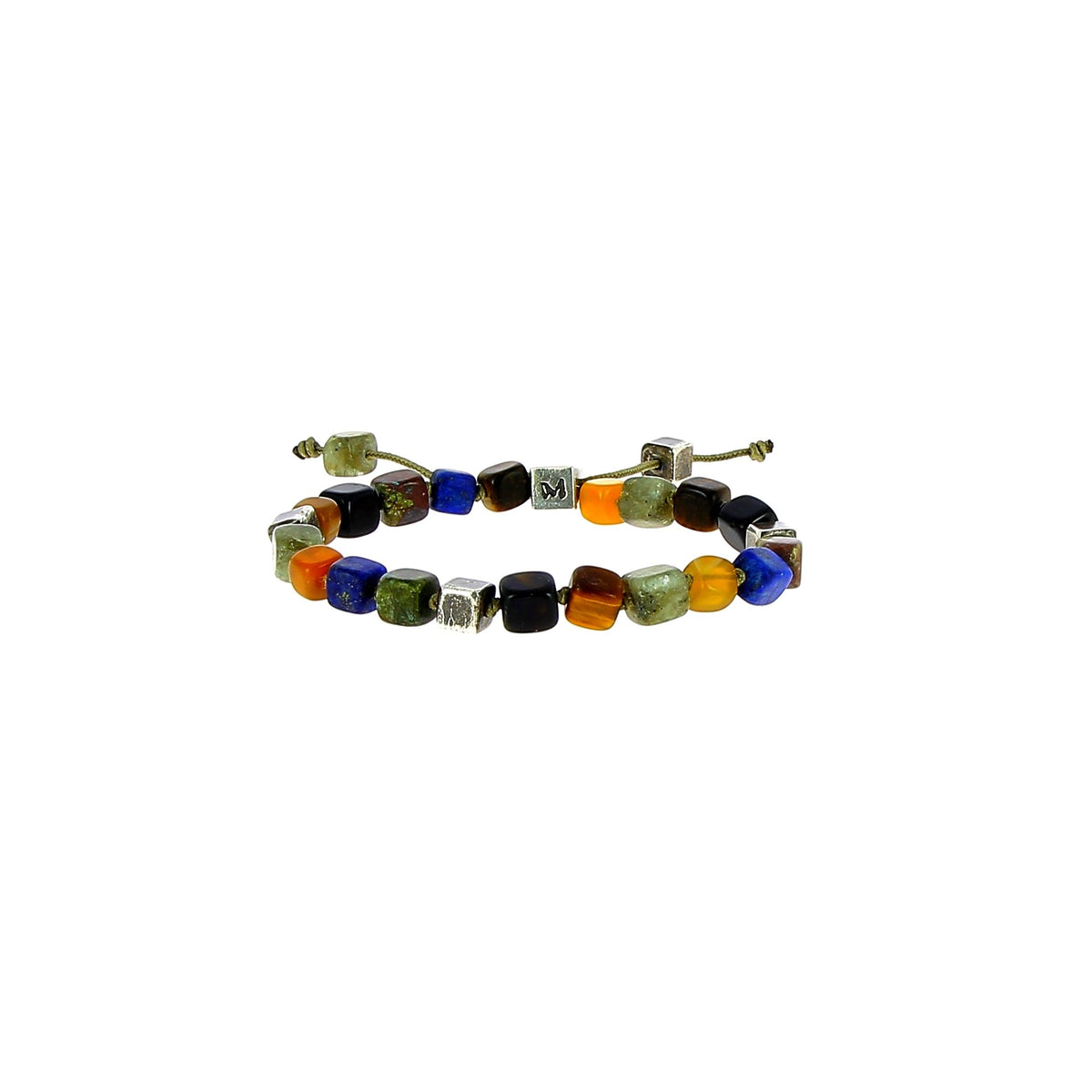 Cube bead multicolor bracelet