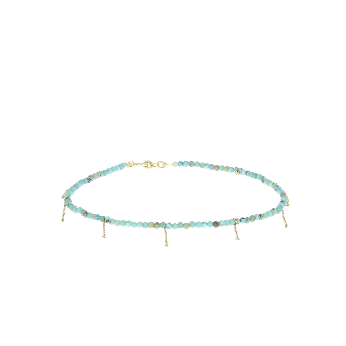 Turquoise summertime ankle bracelet
