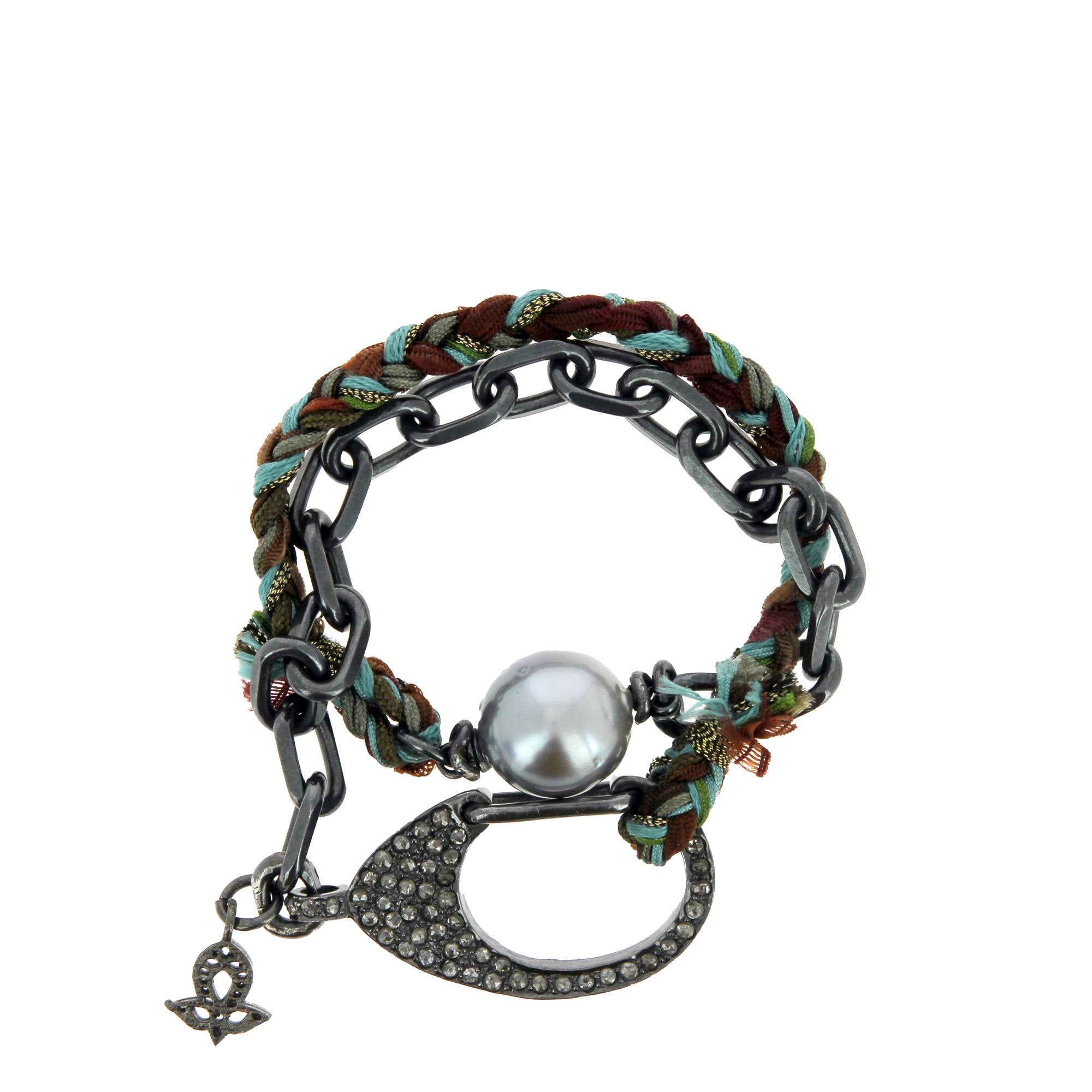 Clasp Bracelet with Tahitian Pearl