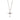 Ruby Cross Necklace White Gold