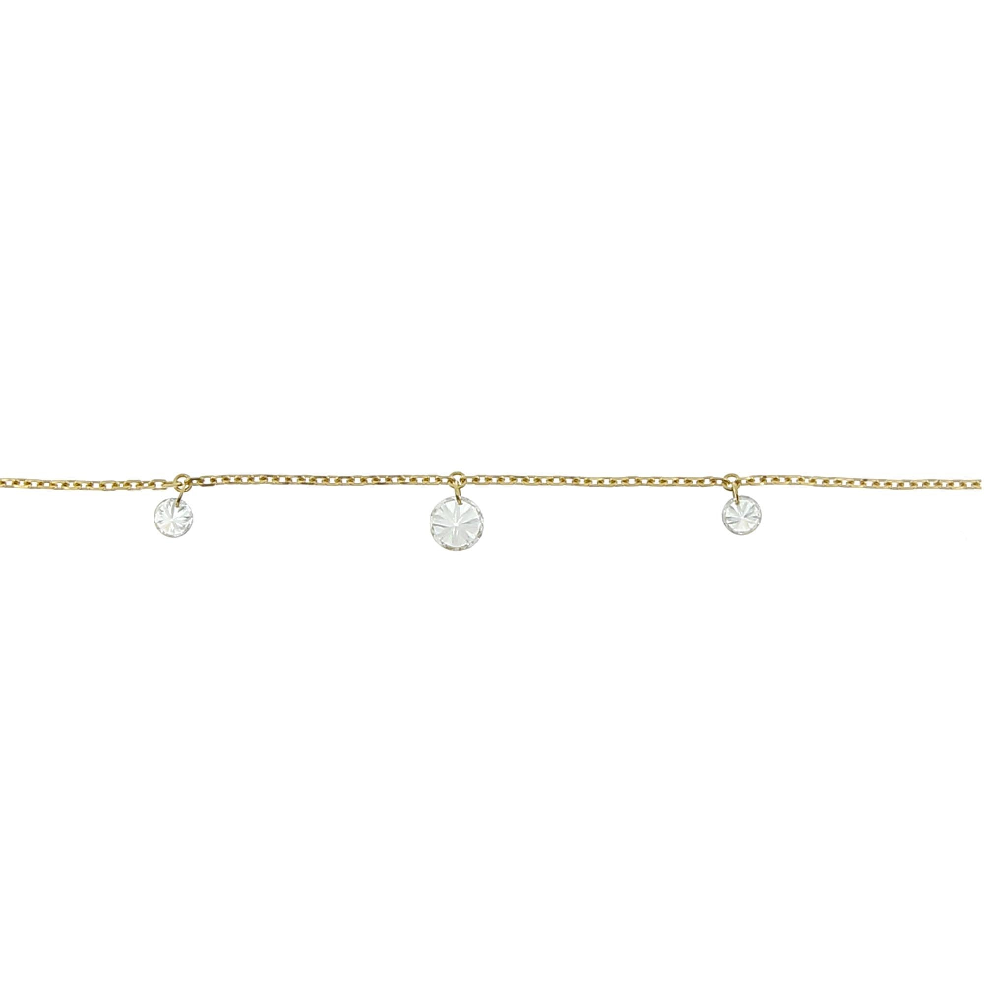 3.5mm yellow gold necklace pendant diamonds