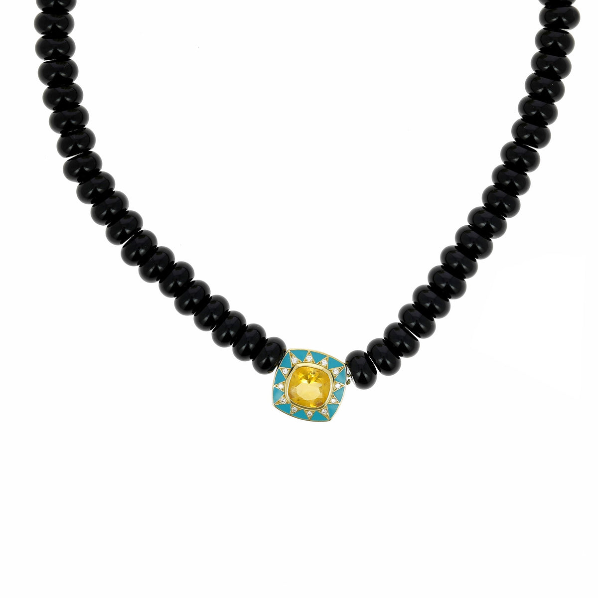 Onyx and Citrine Stella 4 Necklace