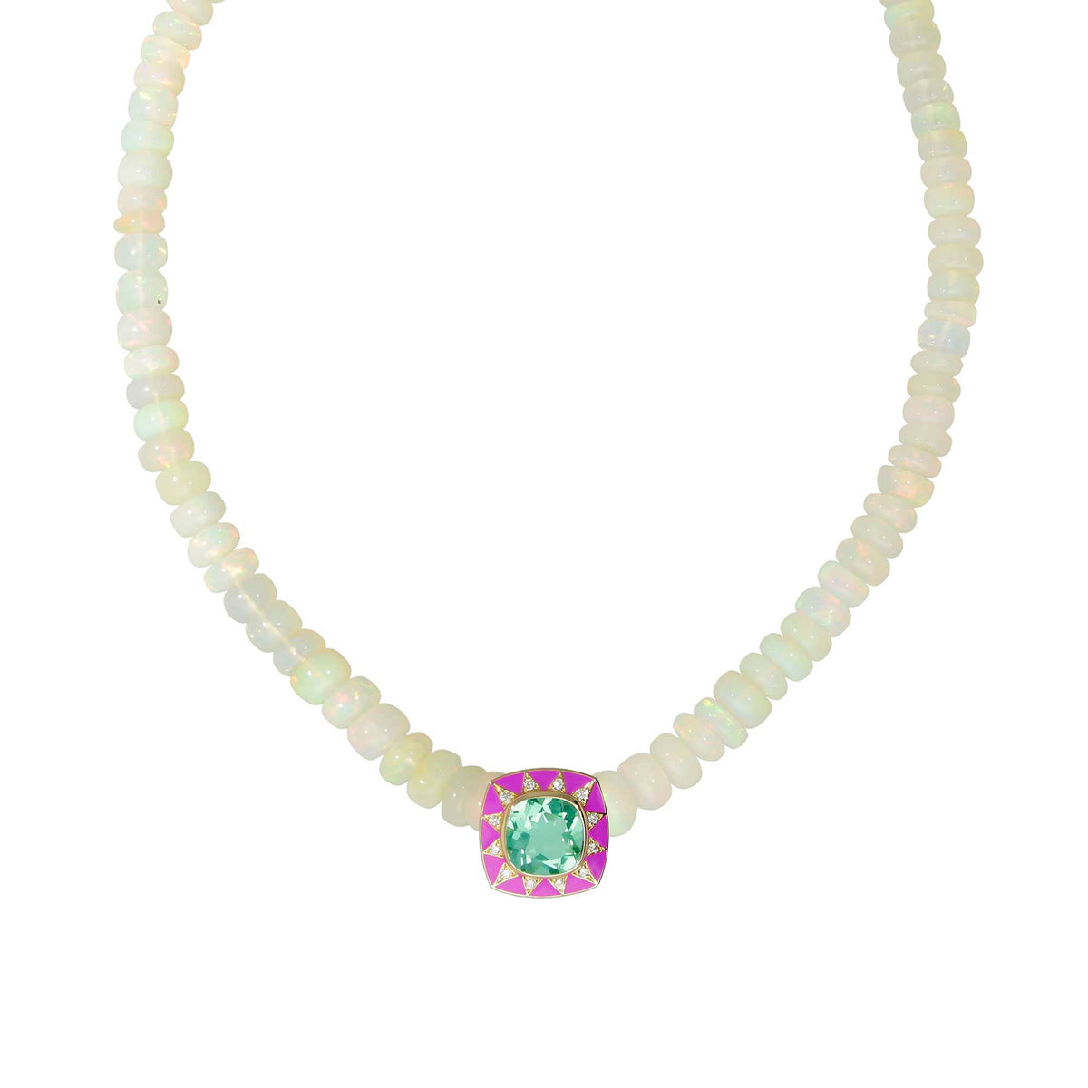 Ethiopian Opal and Amethyst Stella Necklace