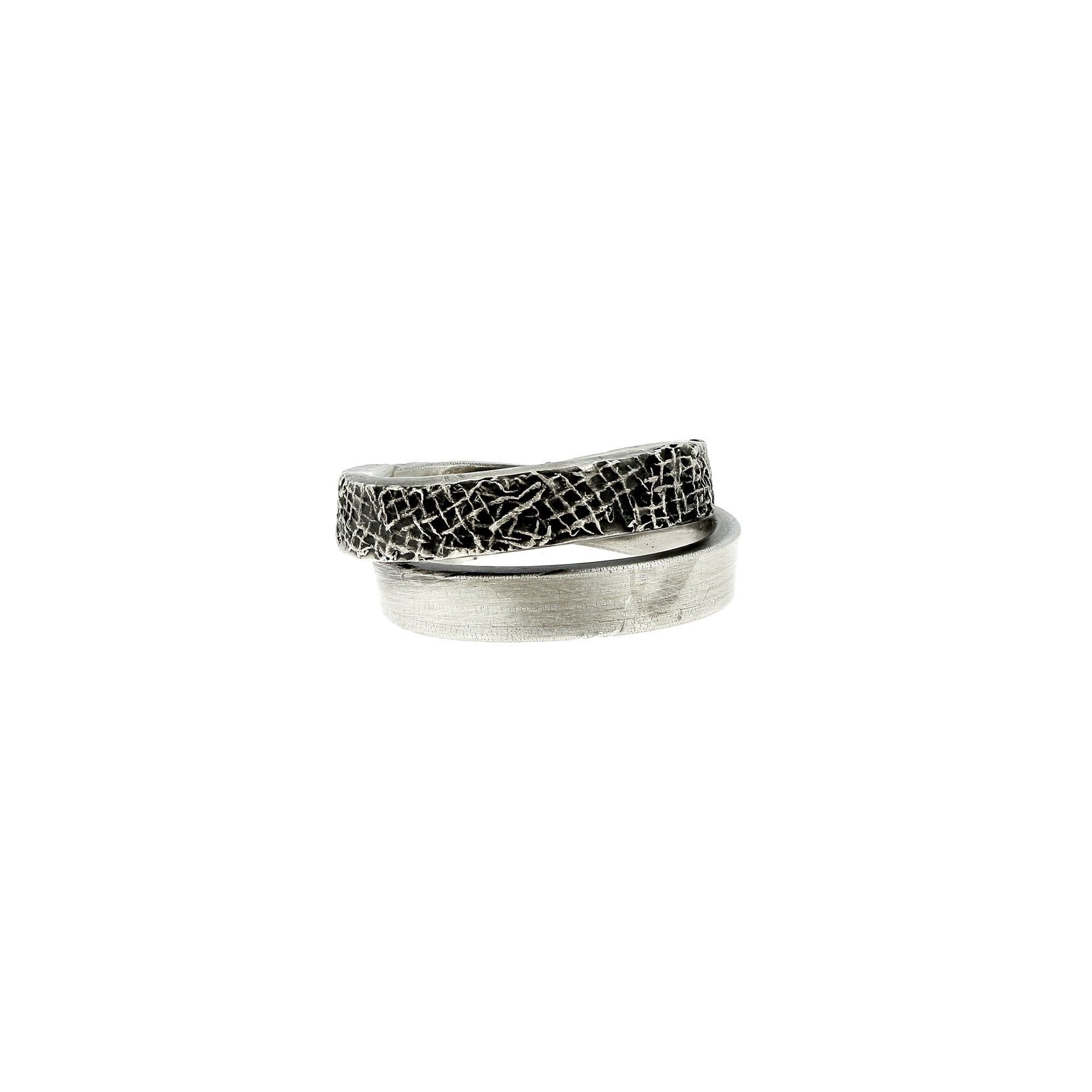 Double Banded Ring with Bandage Texture